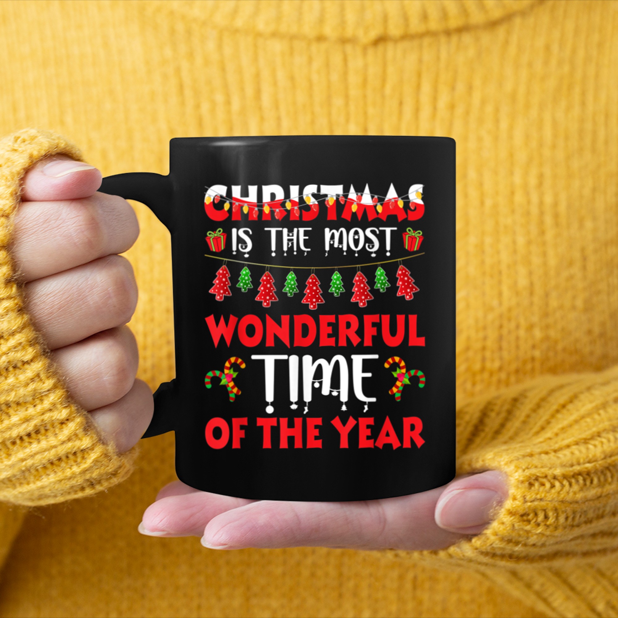 Christmas Is The Most Wonderful-Time of the Year Family mug black