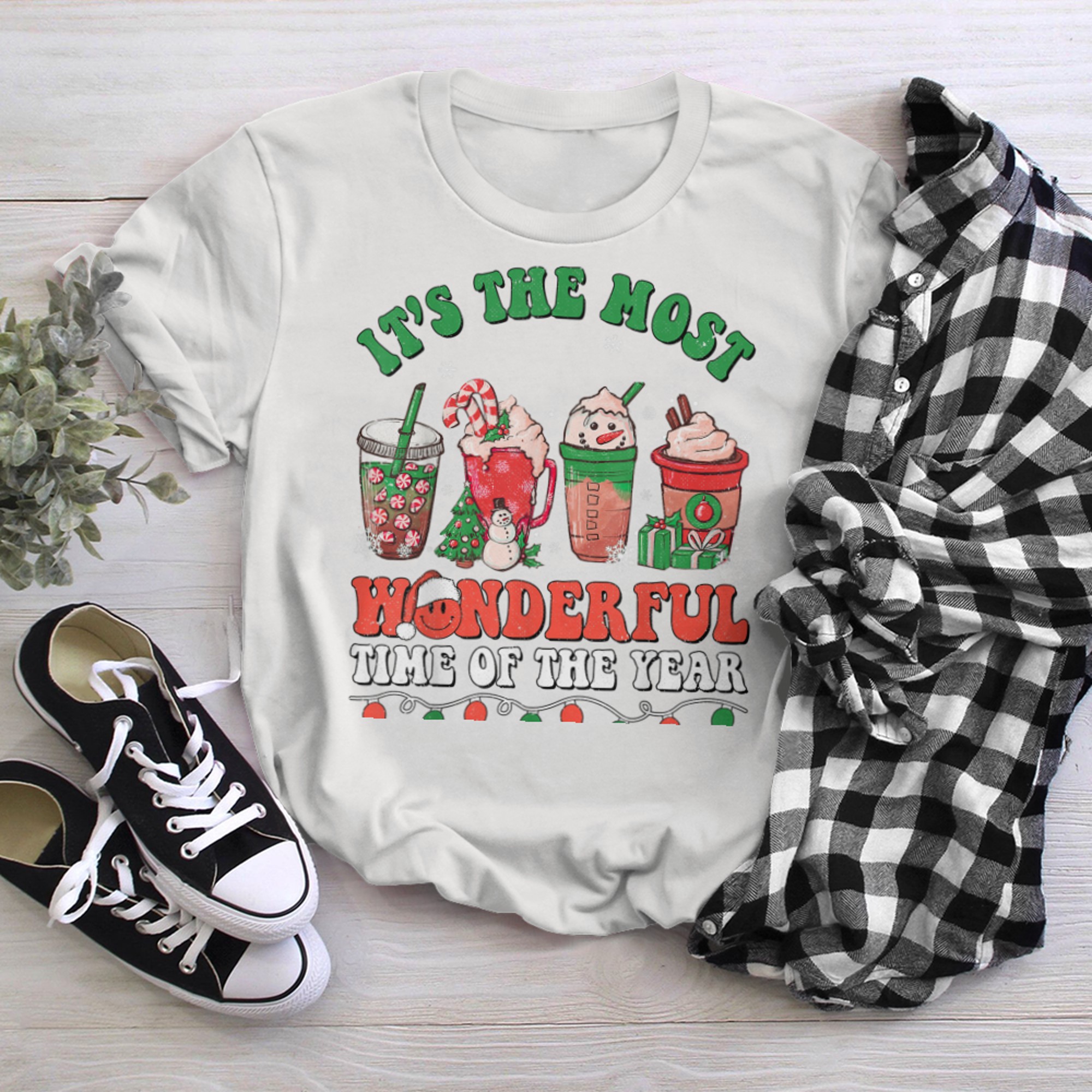 Christmas It's The Most Wonderful Time Of The Year Coffee t-shirt White