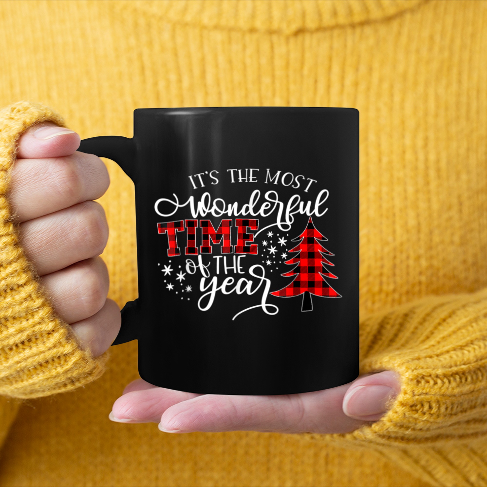 Christmas It's The Most Wonderful Time Of The Year Funny mug black