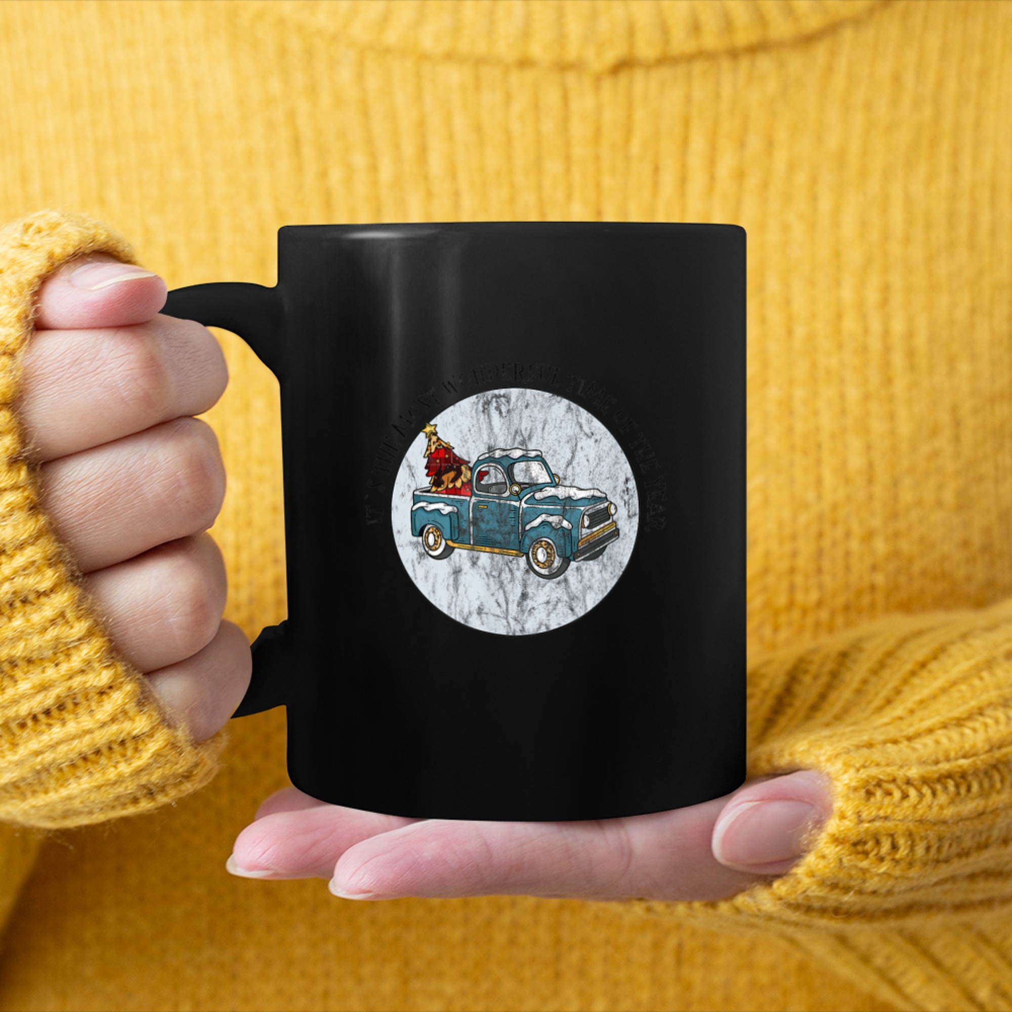 Christmas It's The Most Wonderful Time Of The Year Holiday mug black