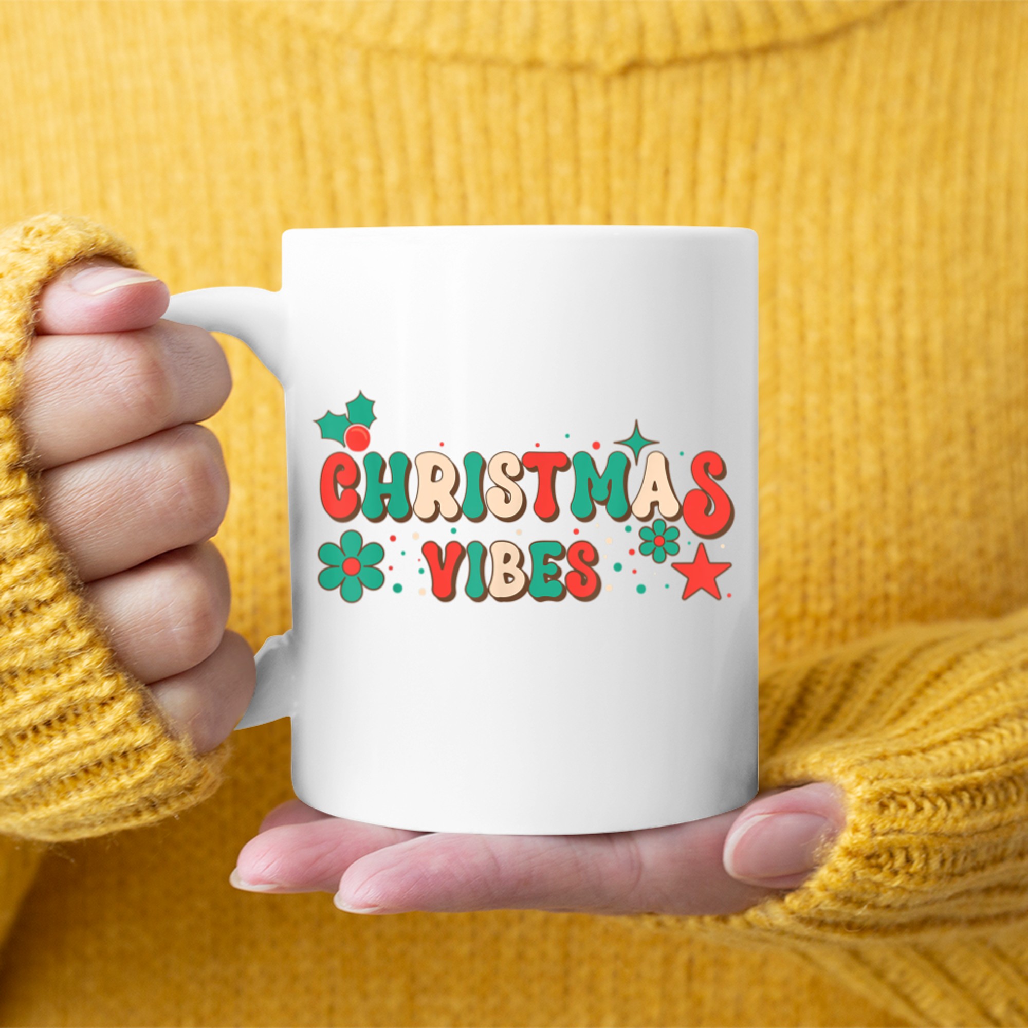 Christmas Vibes Family Matching Merry Christmas Holiday (1) mug white