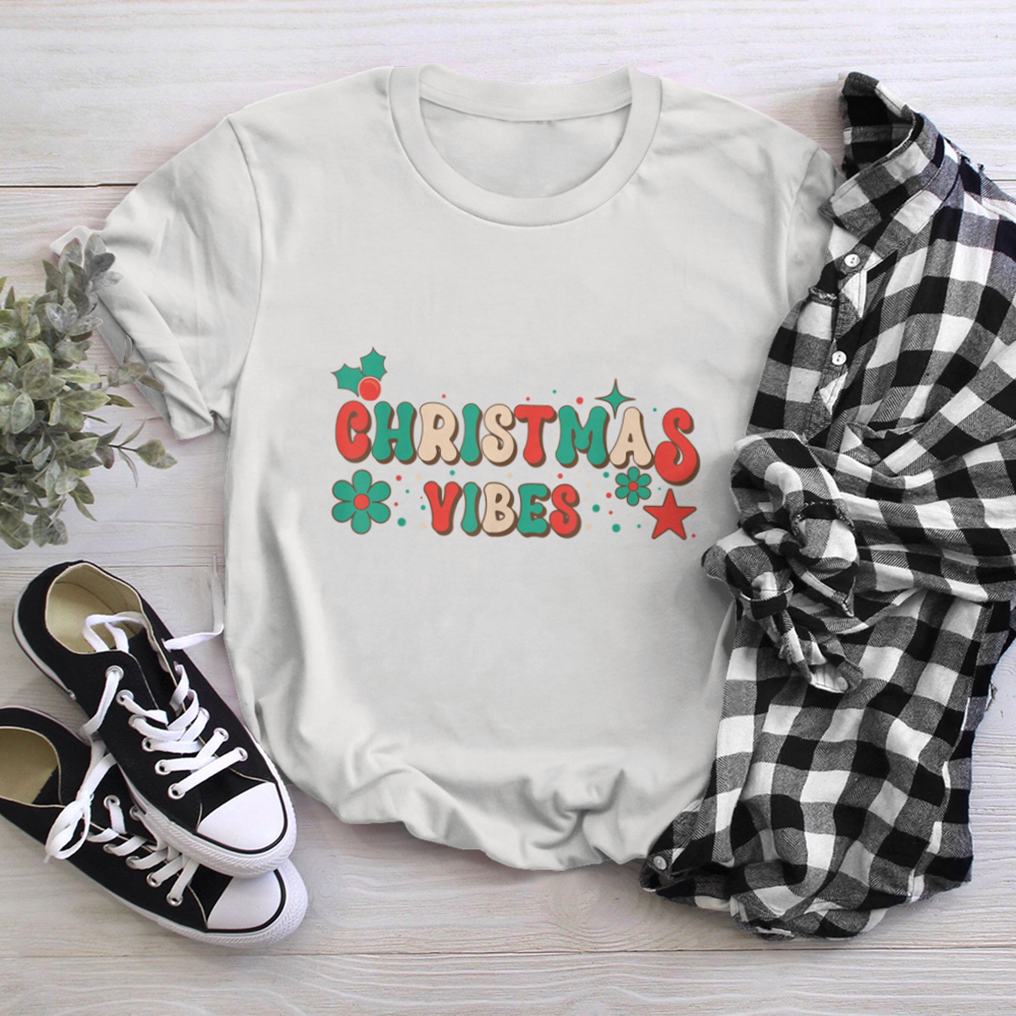 Christmas Vibes Family Matching Merry Christmas Holiday (1) t-shirt White