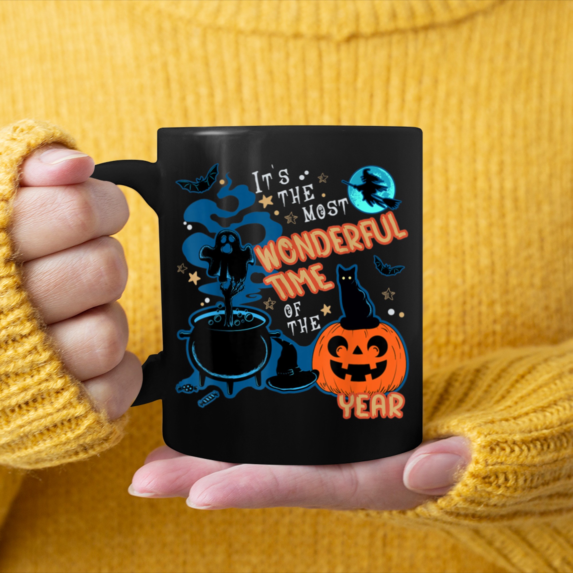 Halloween It's the Most Wonderful Time of the Year Halloween (1) mug black