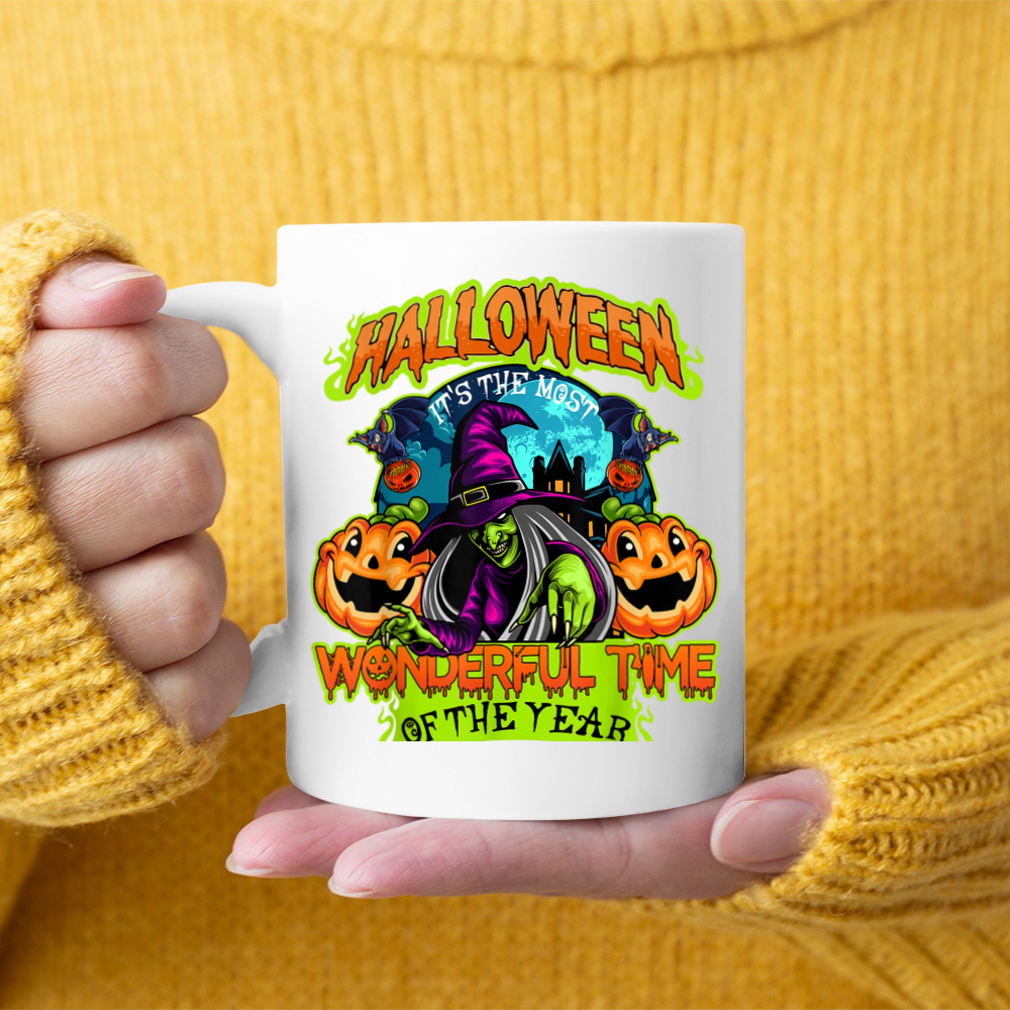 Halloween It's the Most Wonderful Time of the Year Halloween (2) mug white