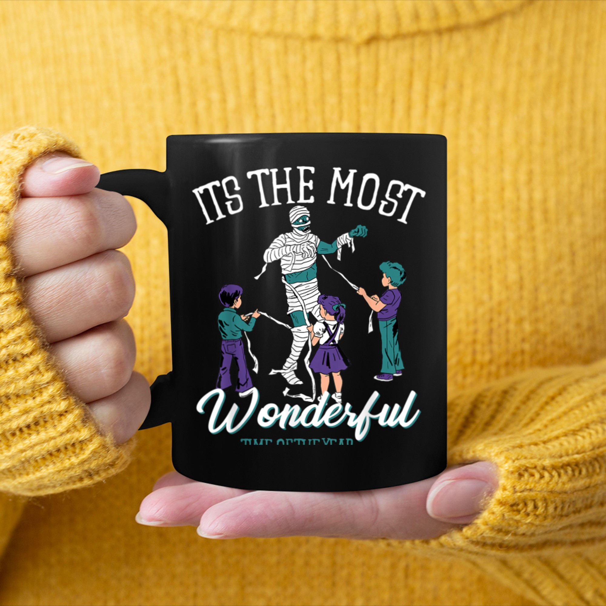 Halloween It's The Most Wonderful Time Of The Year Kids (2) mug black