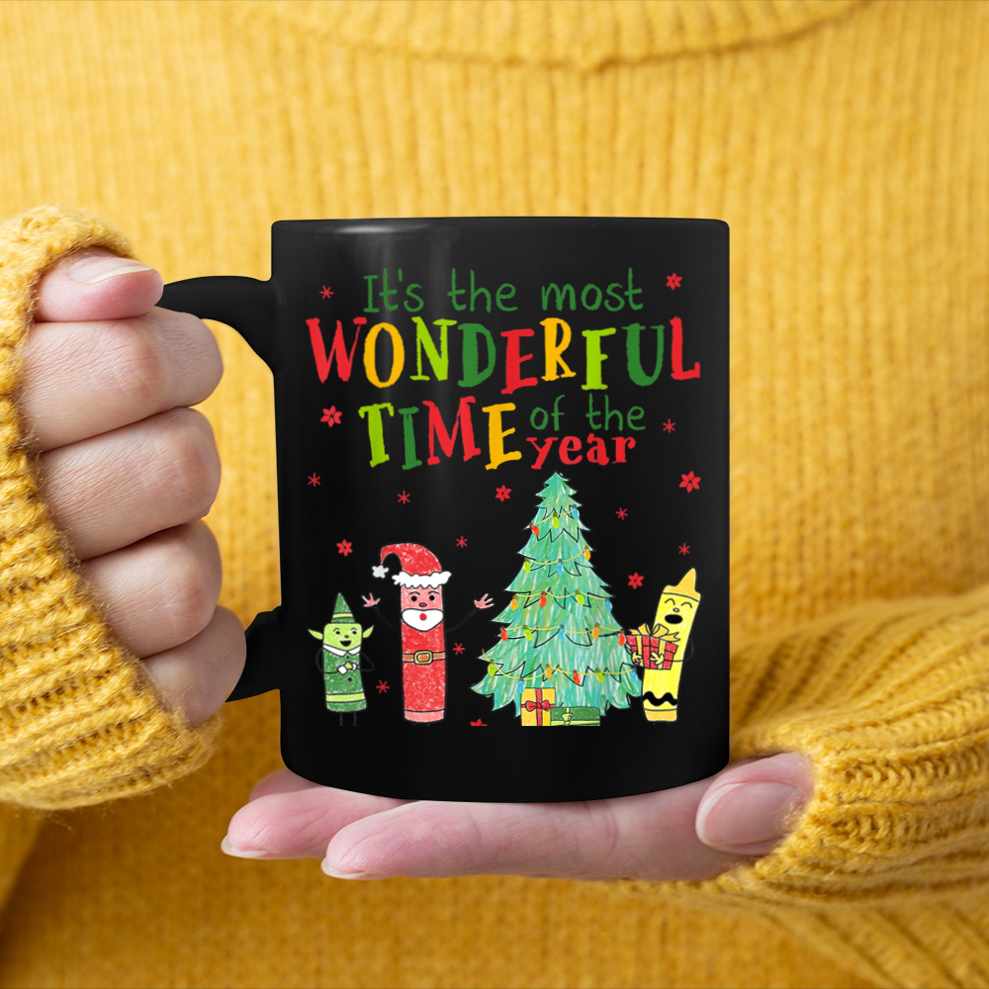 It's the most wonderful-time of the year ChristmasTeacher mug black