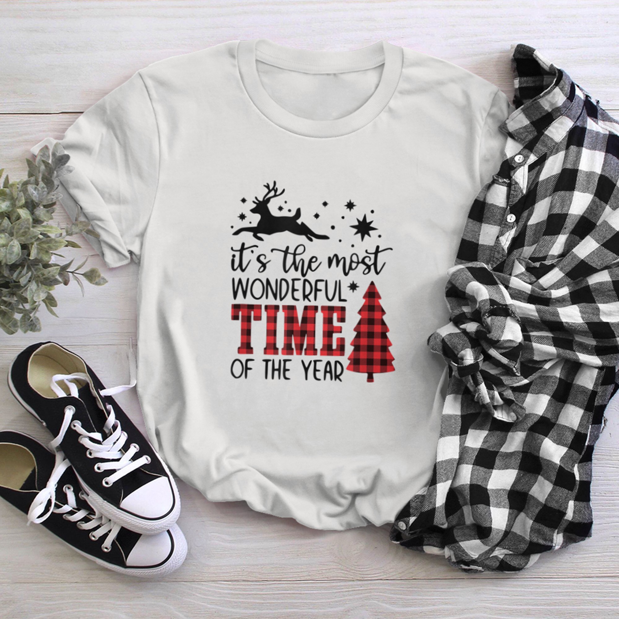 It's the most wonderful time of the year, Elegant Christmas t-shirt white