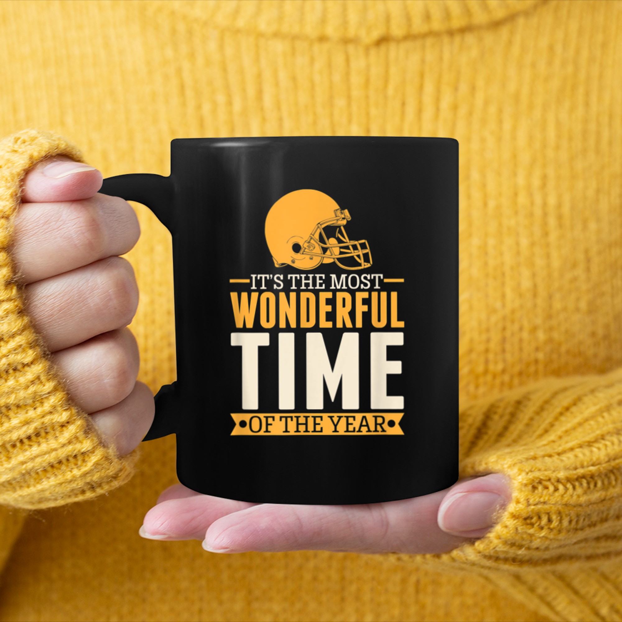 It's The Most Wonderful Time Of The Year Football Season mug black