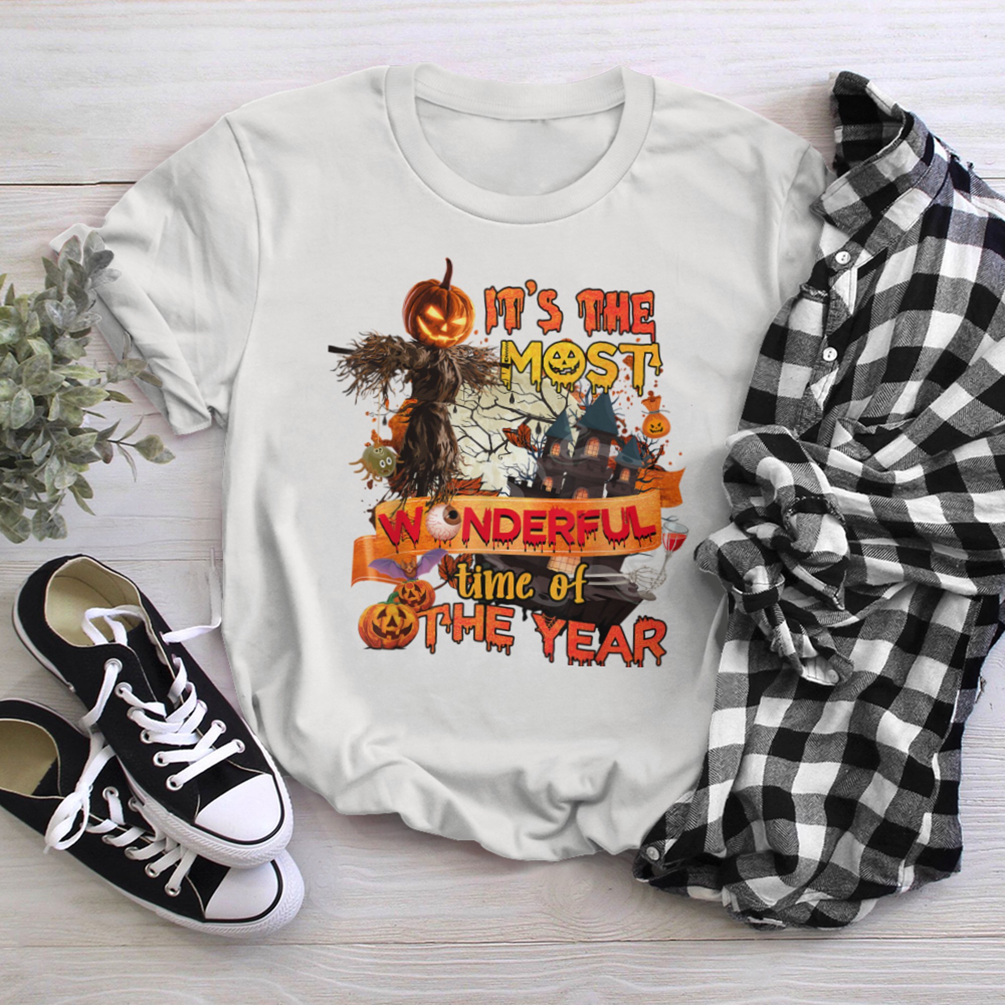 It's the Most Wonderful Time of the Year Halloween Horror t-shirt white