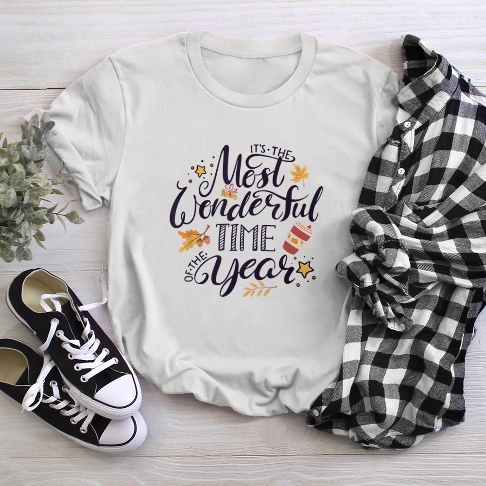 It's The Most Wonderful Time Of The Year Pumpkin Autumn Fall t-shirt white