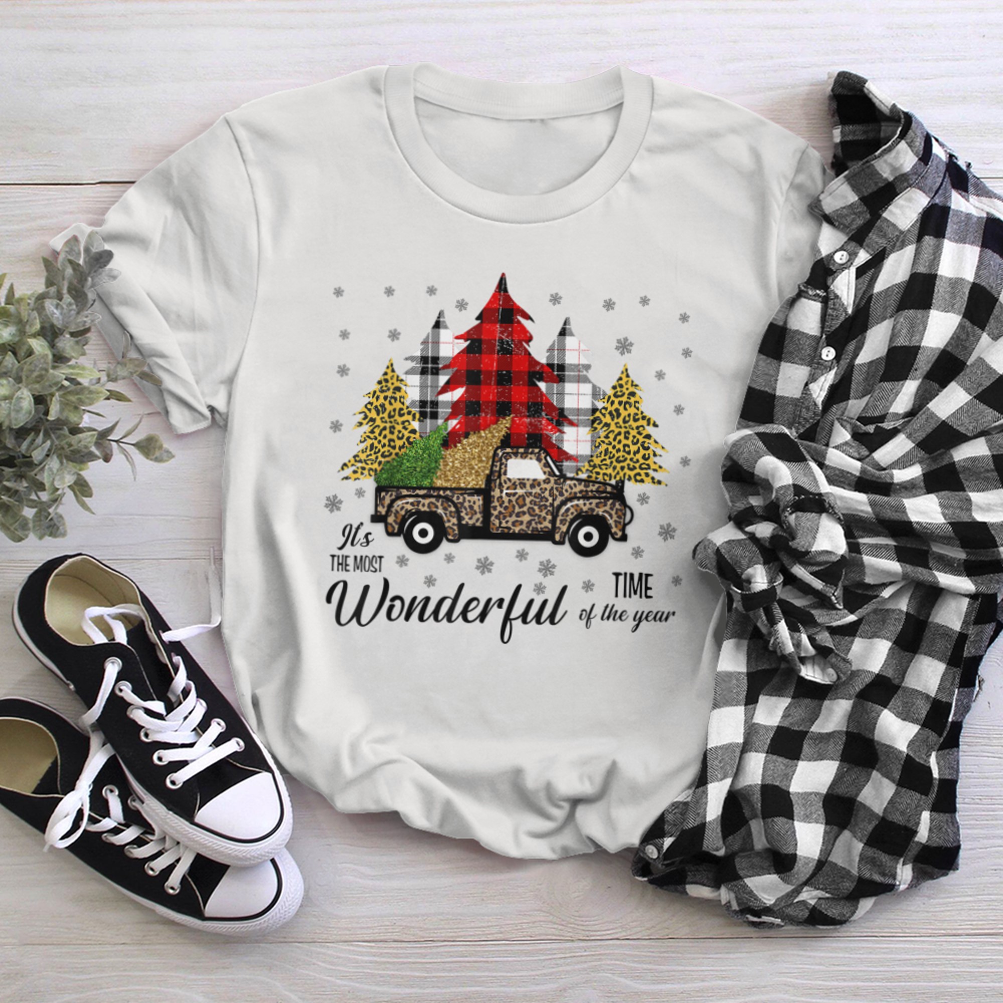 It'S The Most Wonderful Time Of The Year Truck Christmas t-shirt white