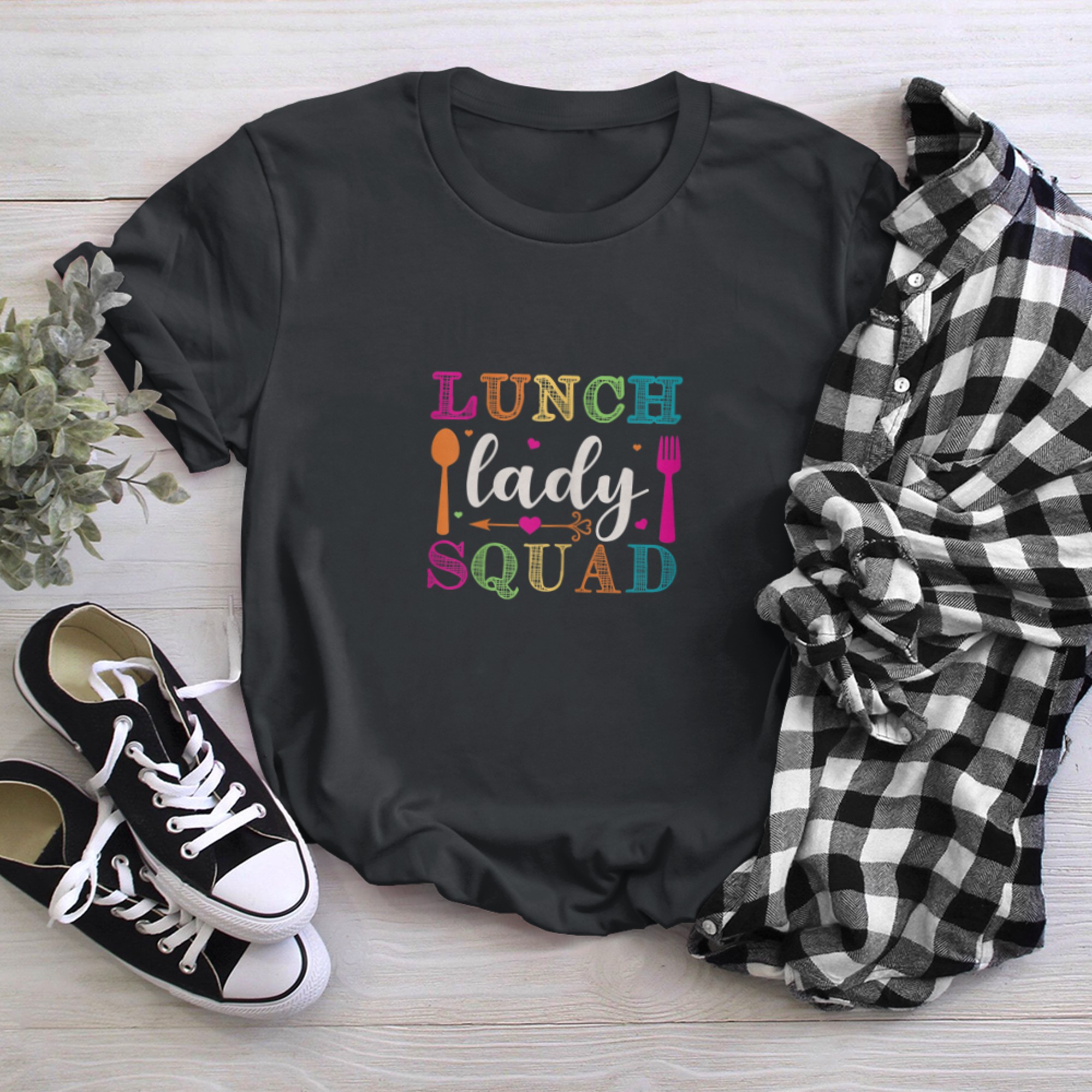 Lunch Squad School Cafeteria Crew For A Lunch Lady t-shirt black