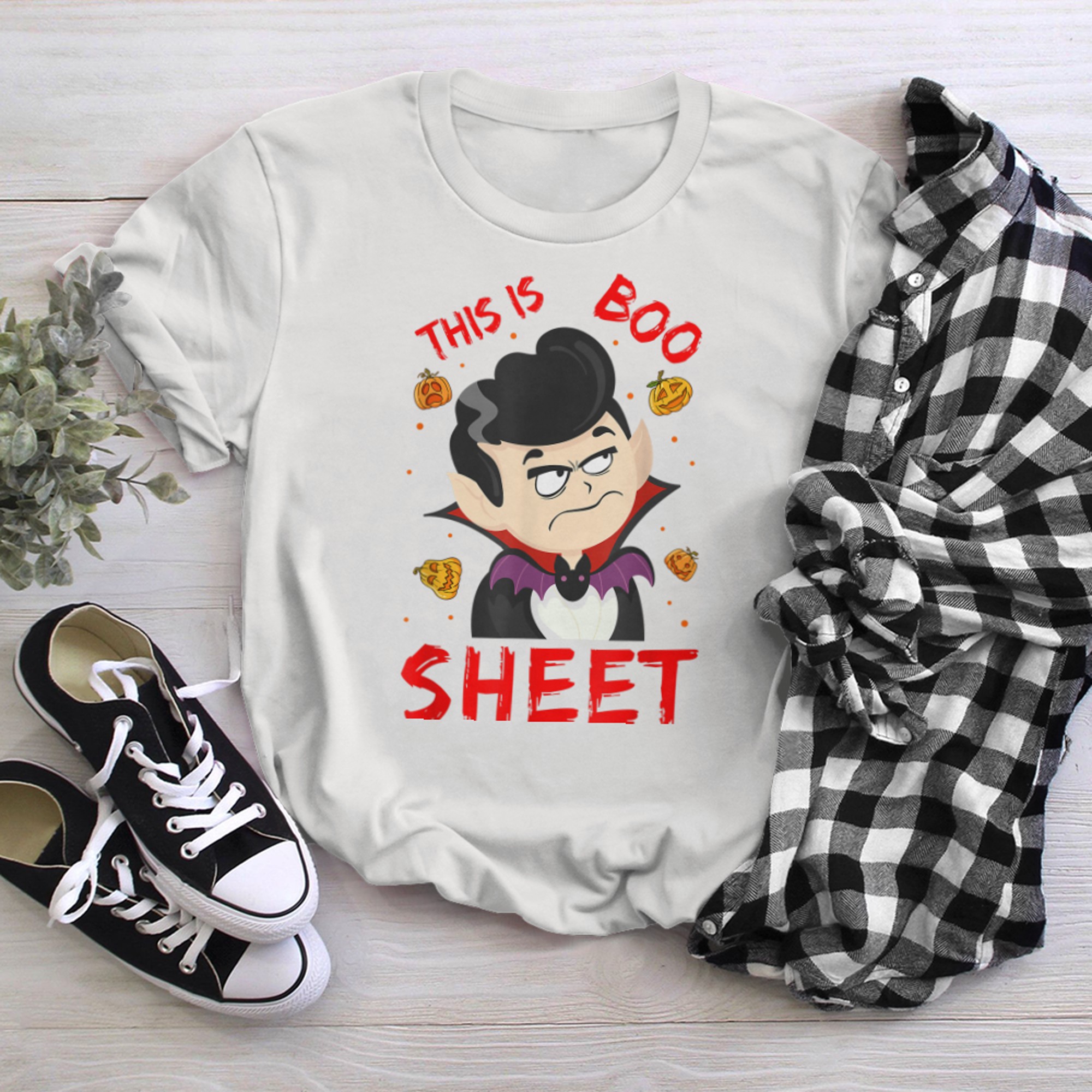 Overnight Party This Is Boo Sheet Fun Halloween Party t-shirt White