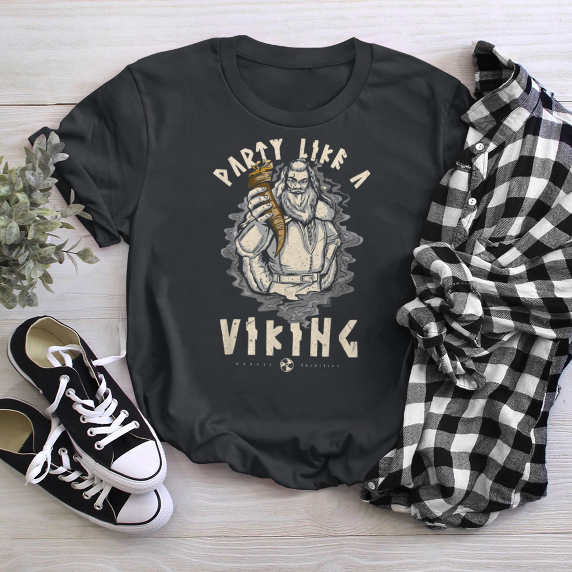 Party Like a Viking Drink Mead Norse Mythology Viking (1) t-shirt black