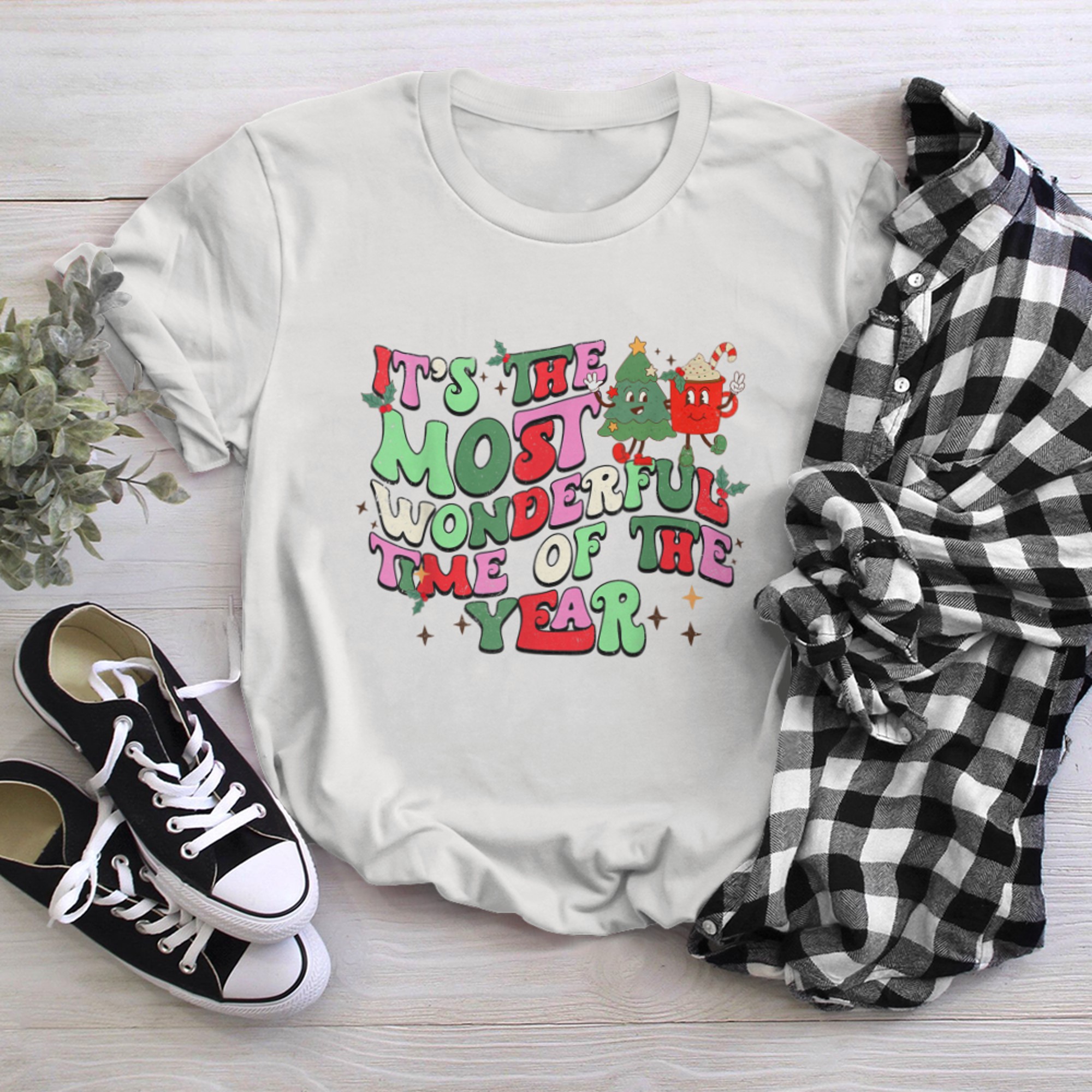 Retro Funny It's Most Wonderful Time Of The Year Christmas t-shirt White