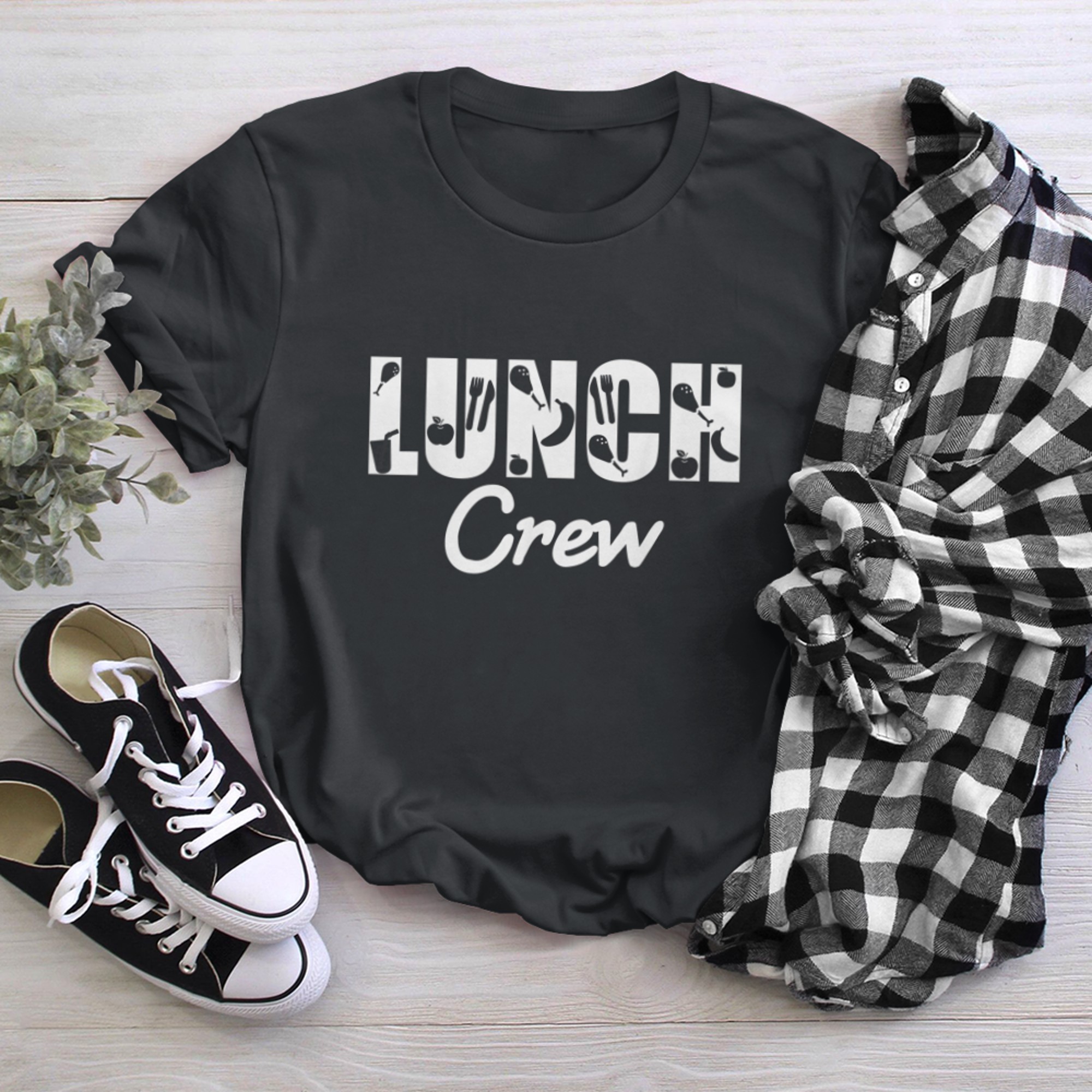 School Cafeteria Worker Lunch Lady Lunch Crew t-shirt black