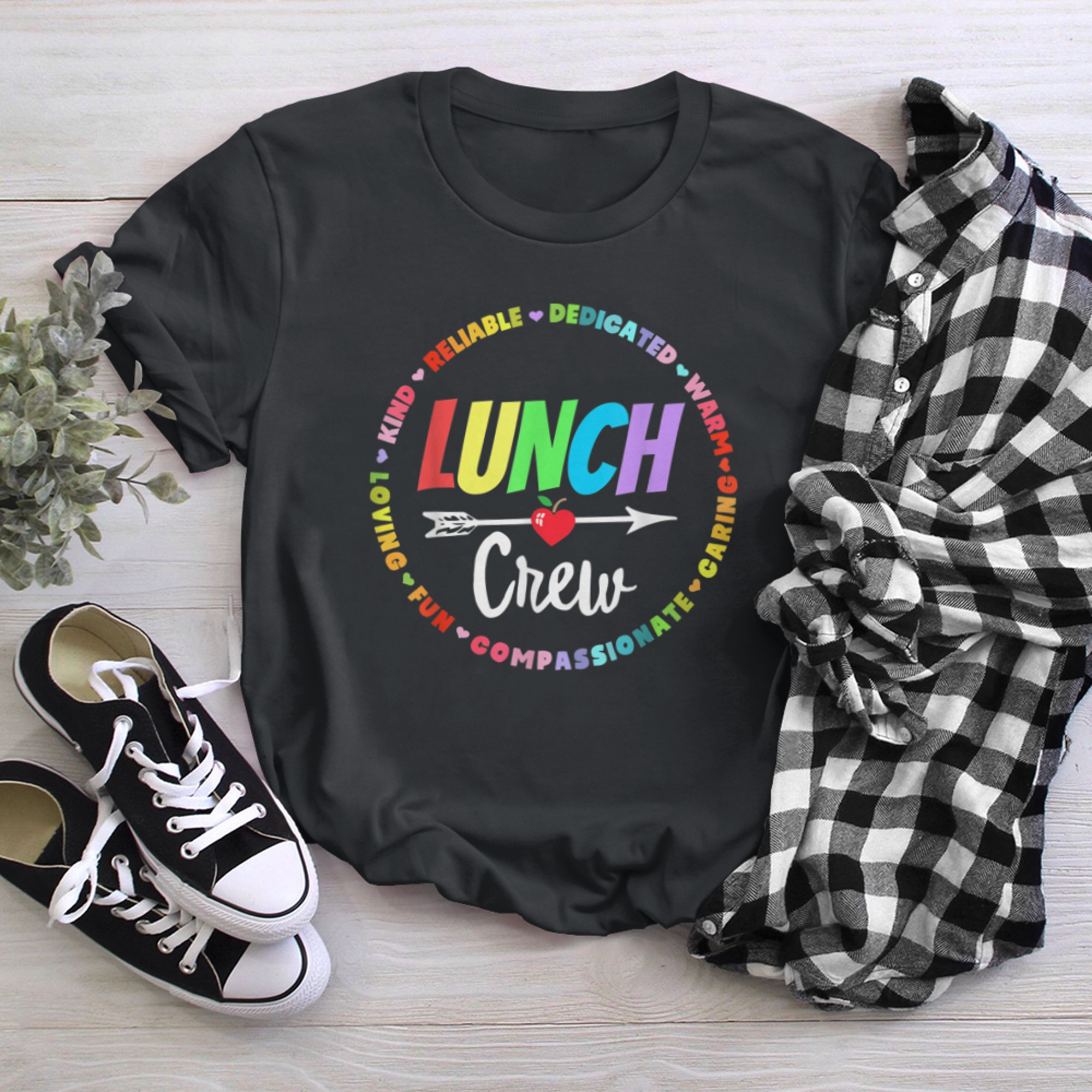 School Lunch Crew Funny Ladies Cafeteria Workers Lunch Lady (11) t-shirt black