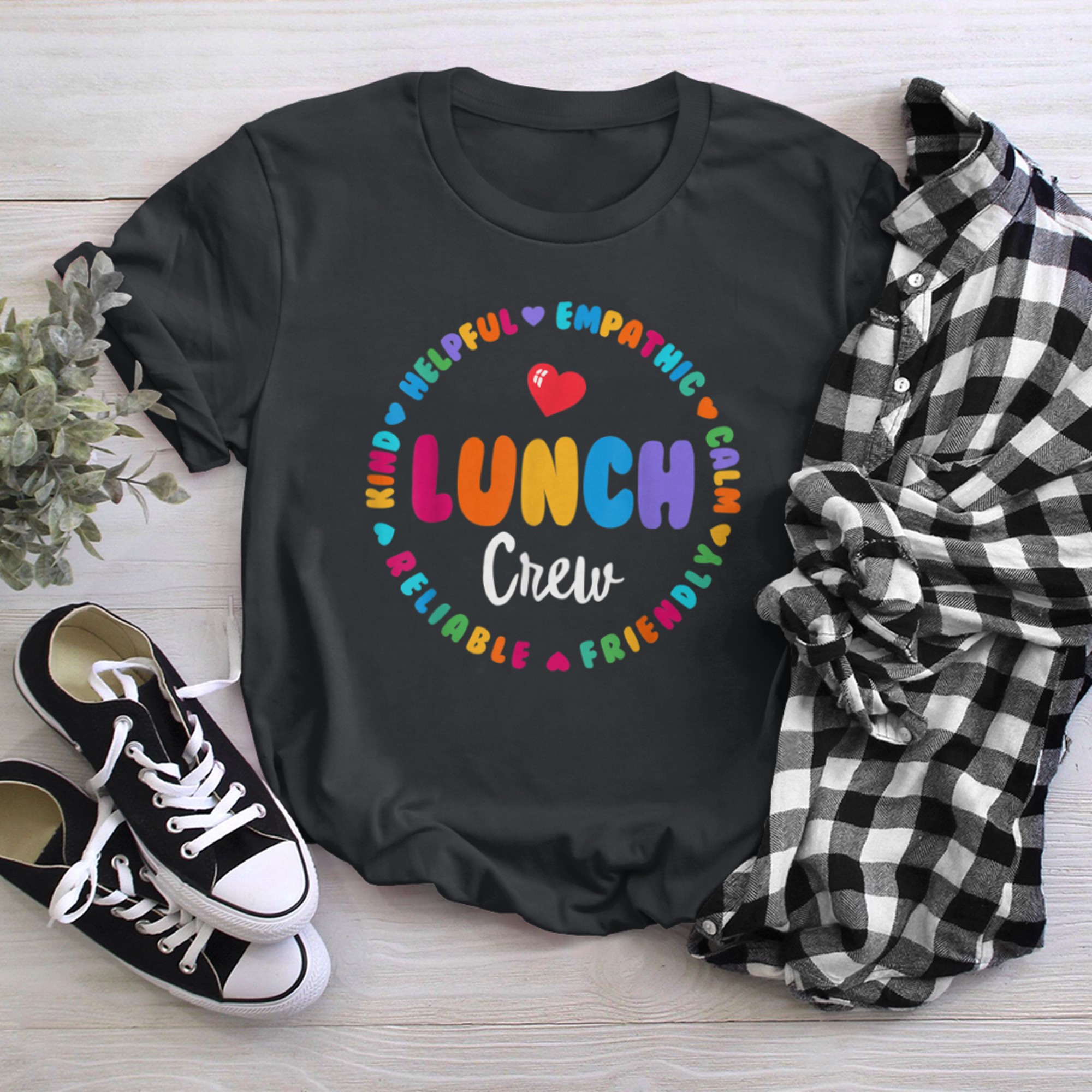 School Lunch Crew Funny Ladies Cafeteria Workers Lunch Lady (12) t-shirt black