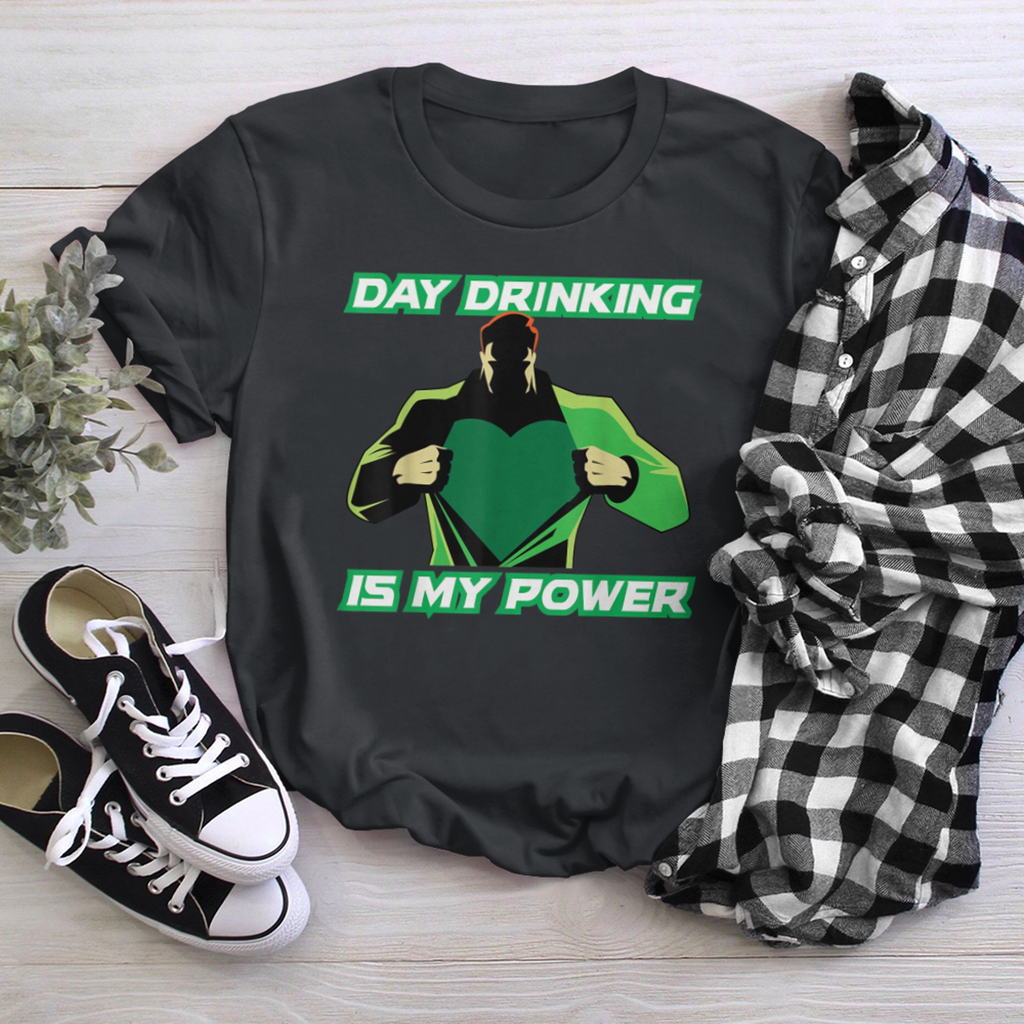 ST PATRICKS DAY DRINKING IS MY POWER t-shirt black