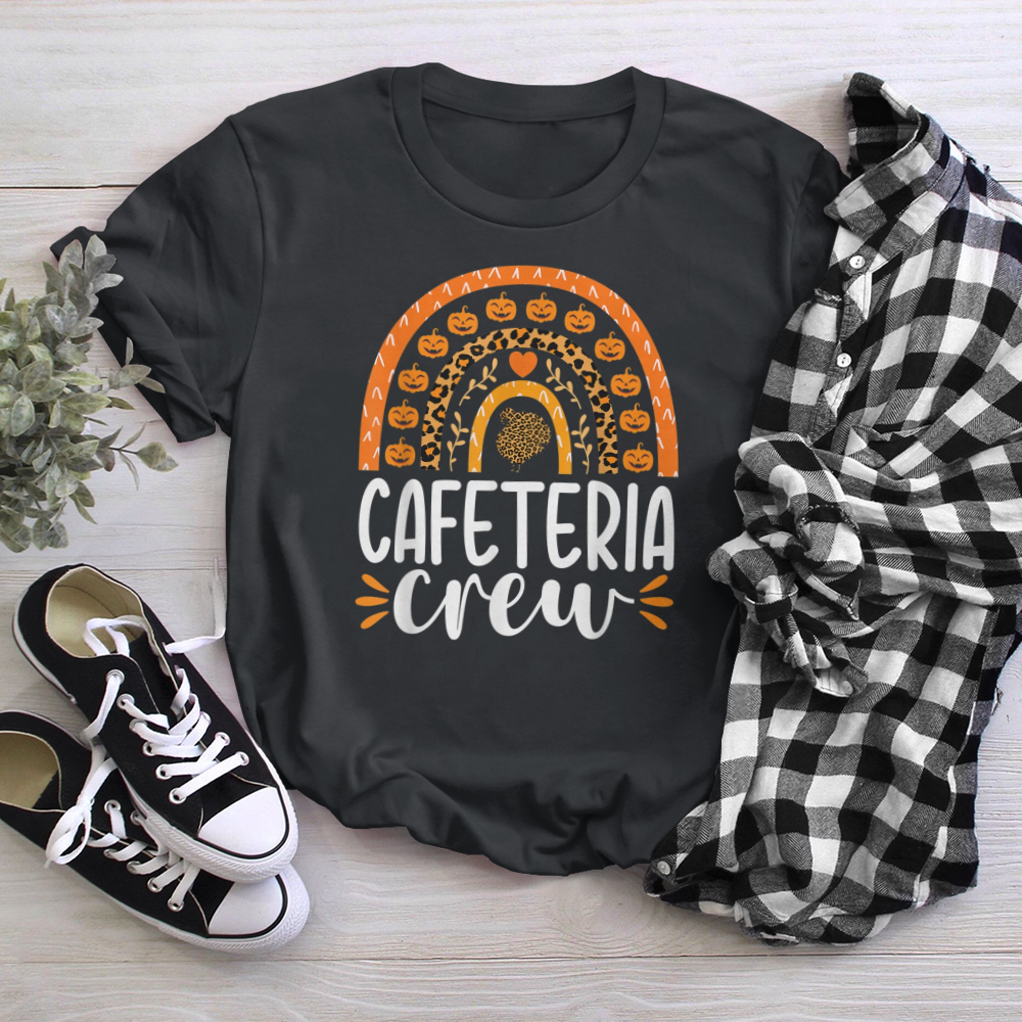 Thanksgiving Turkey Cafeteria Crew Lunch Lady Appreciation t-shirt black