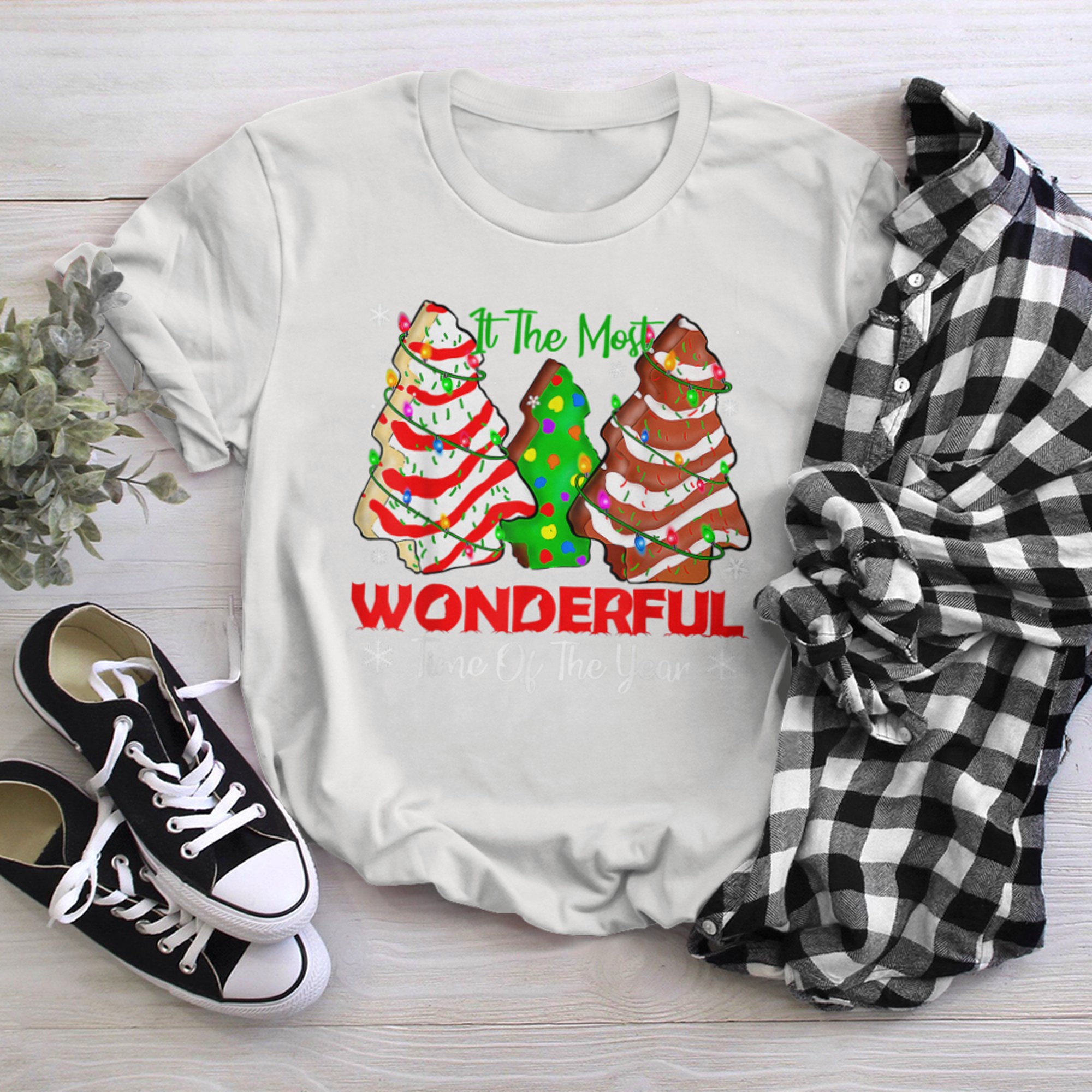 The Most Wonderful Christmas Snack Cake Time Of The Year t-shirt White