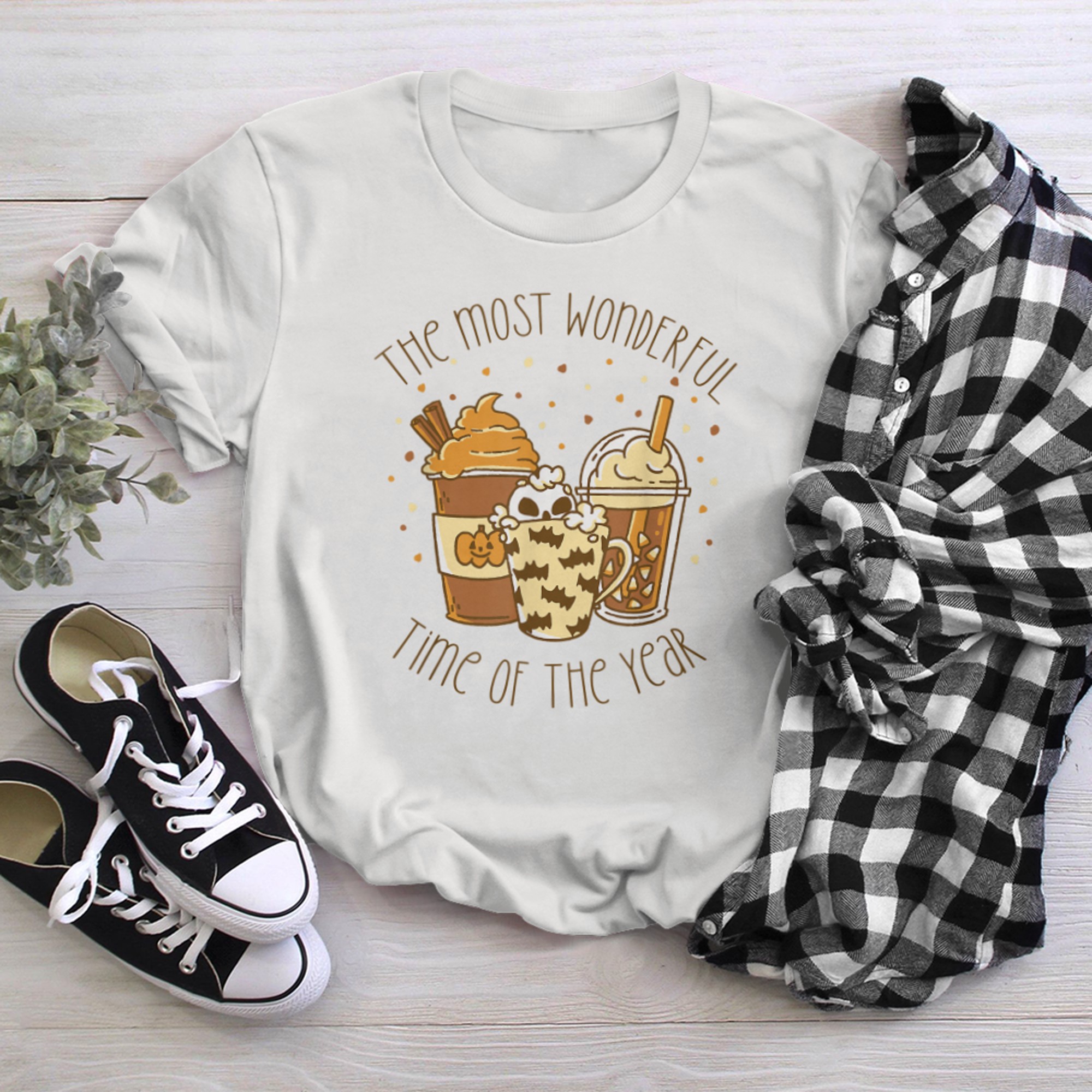 THE MOST WONDERFUL TIME OF THE YEAR Halloween Coffee Meme t-shirt White