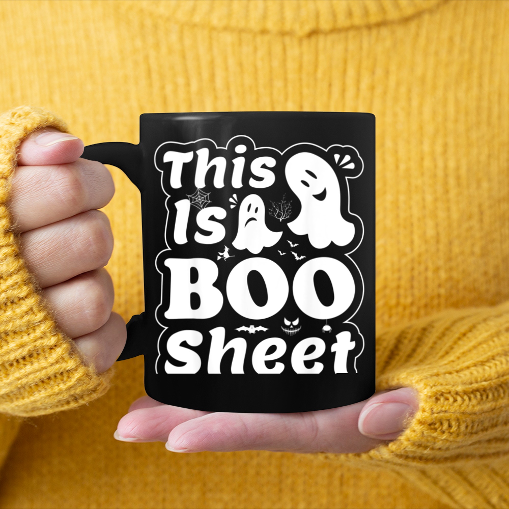 This is boo sheet (10) mug black