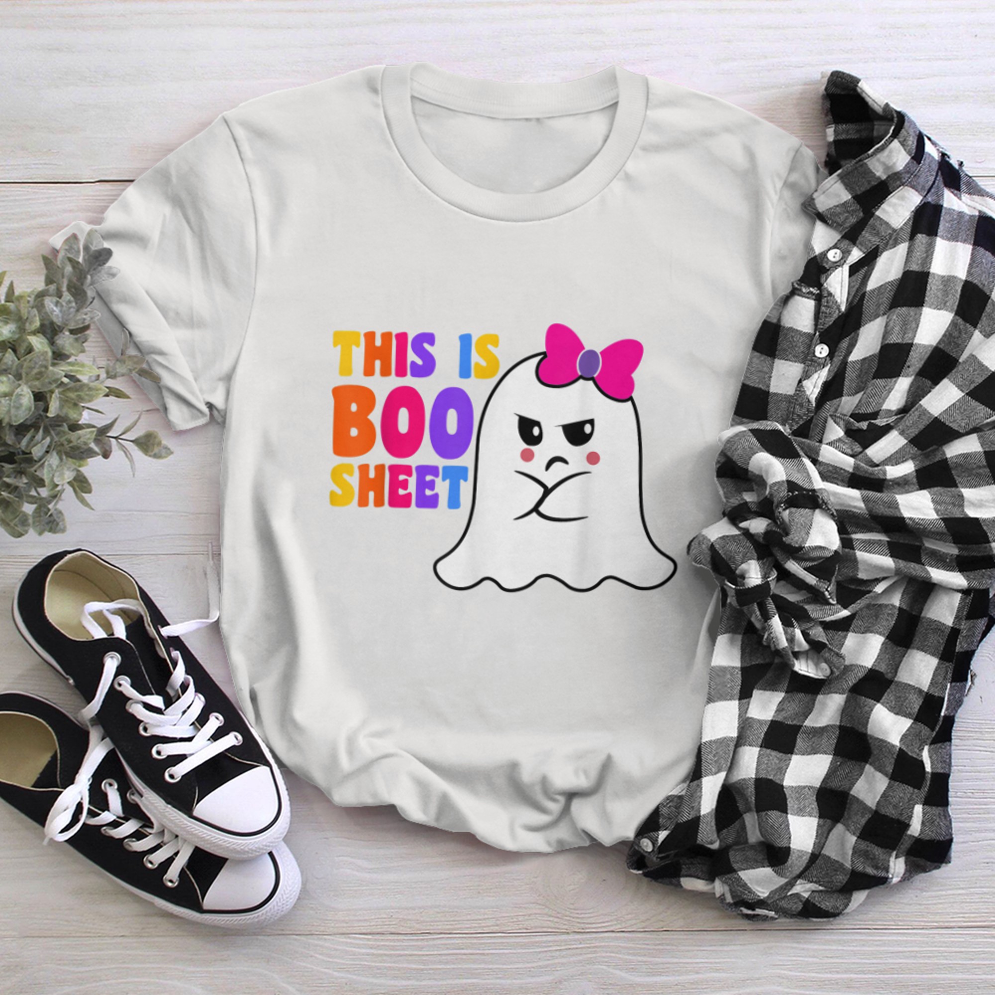 This Is Boo Sheet Funny Halloween Custome Retro Men Women t-shirt White