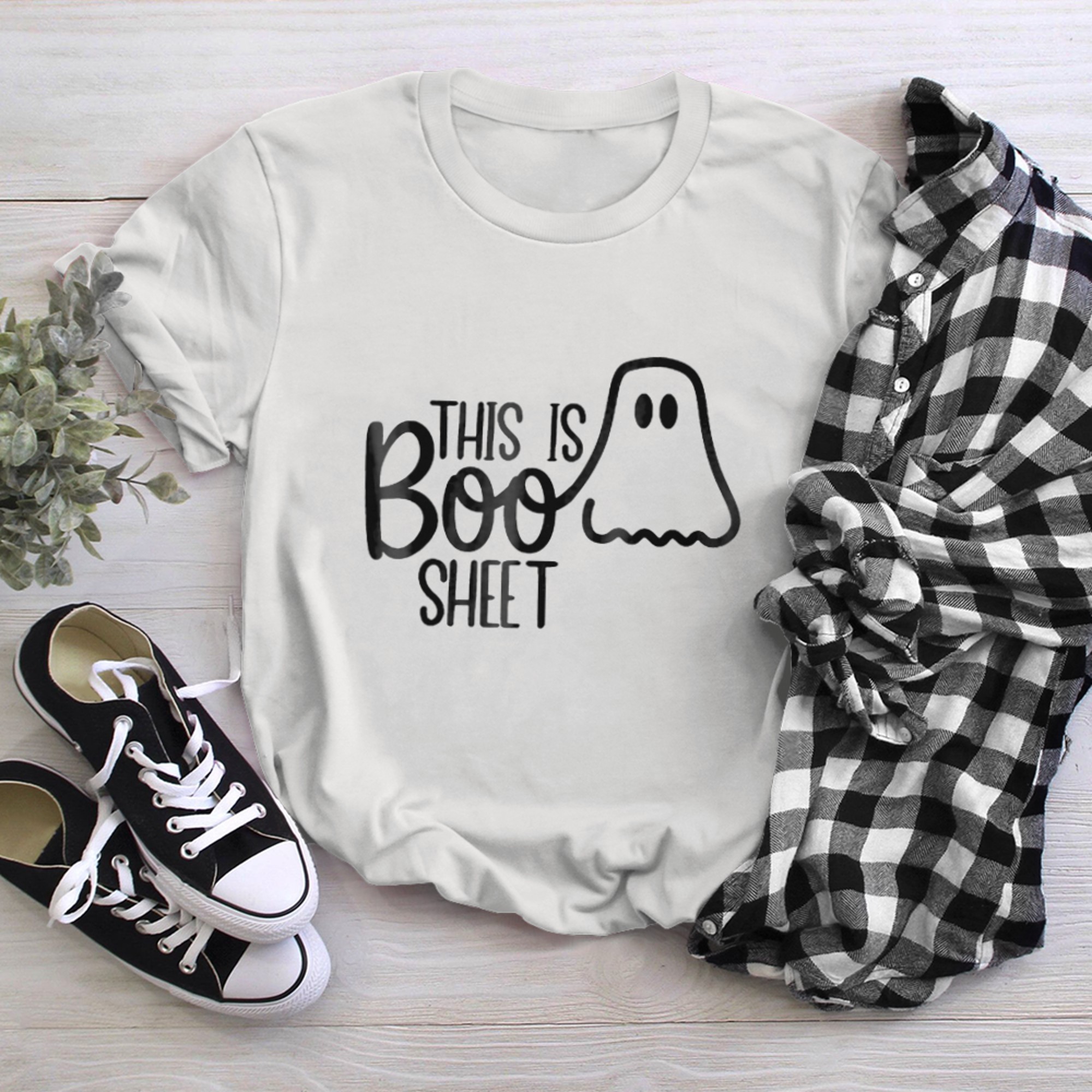 This Is Boo Sheet Ghost Funny Halloween Costume Men Women t-shirt white