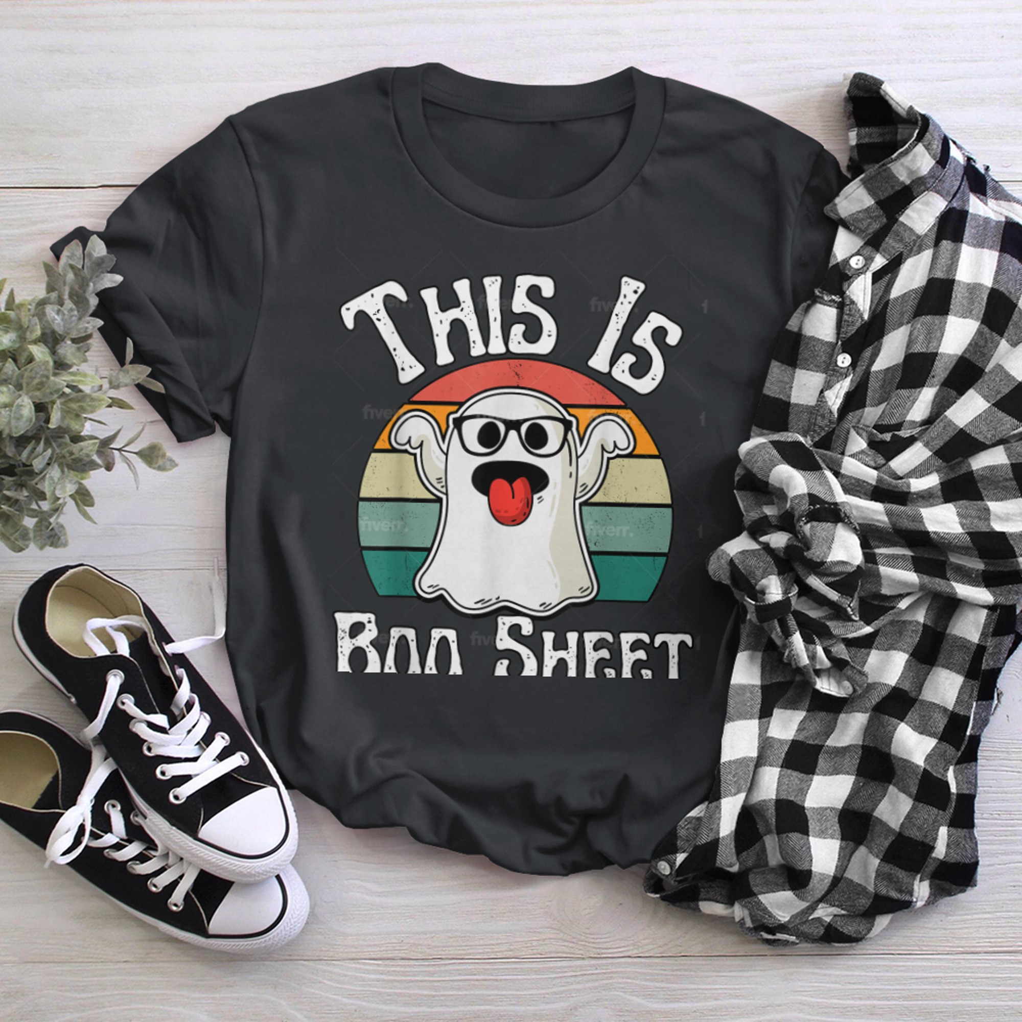 This Is Boo Sheet Ghost Retro Halloween Costume Me Women t-shirt black