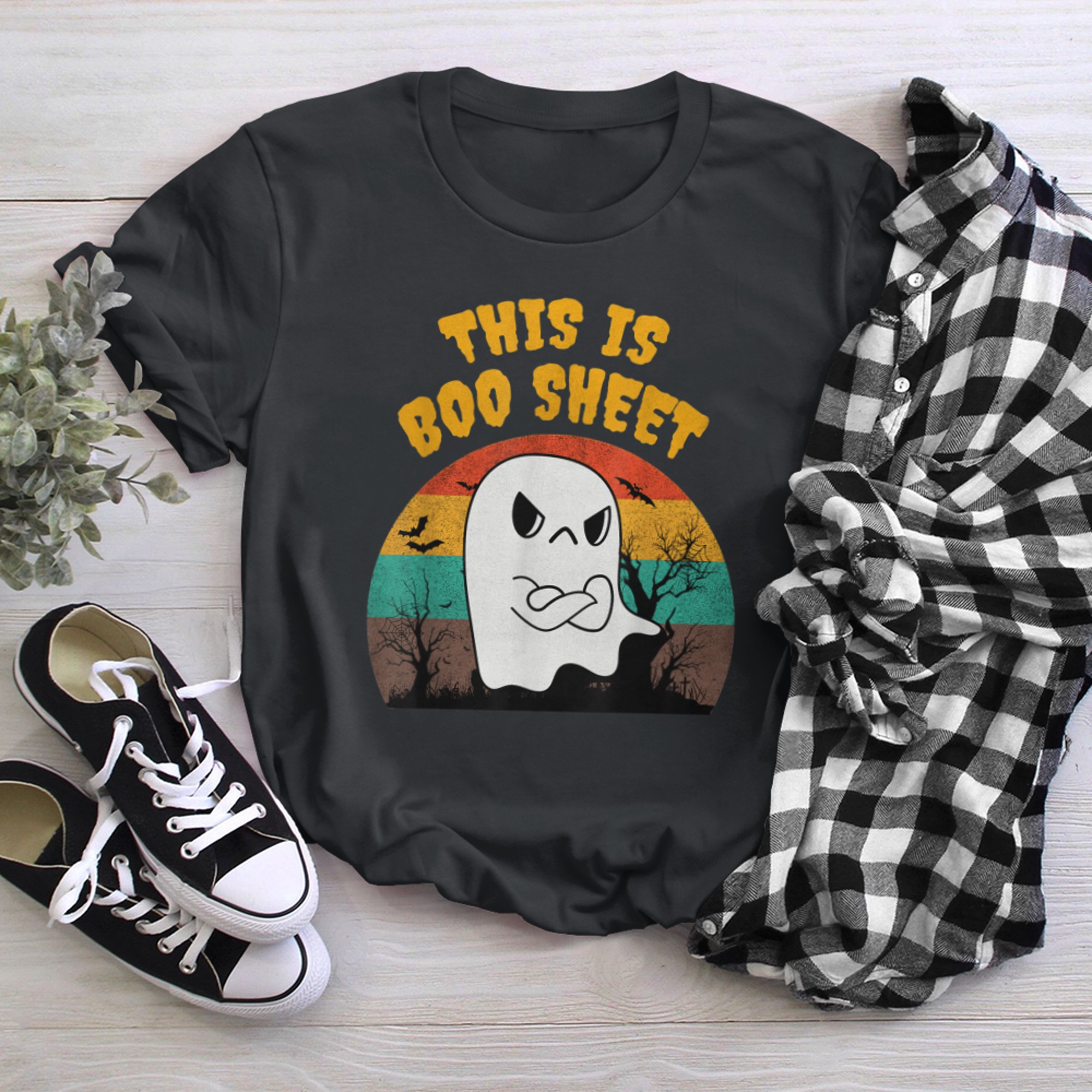 This Is Boo Sheet Ghost Retro Halloween Costume Men Women - 2023-09-12T162907.939 t-shirt black