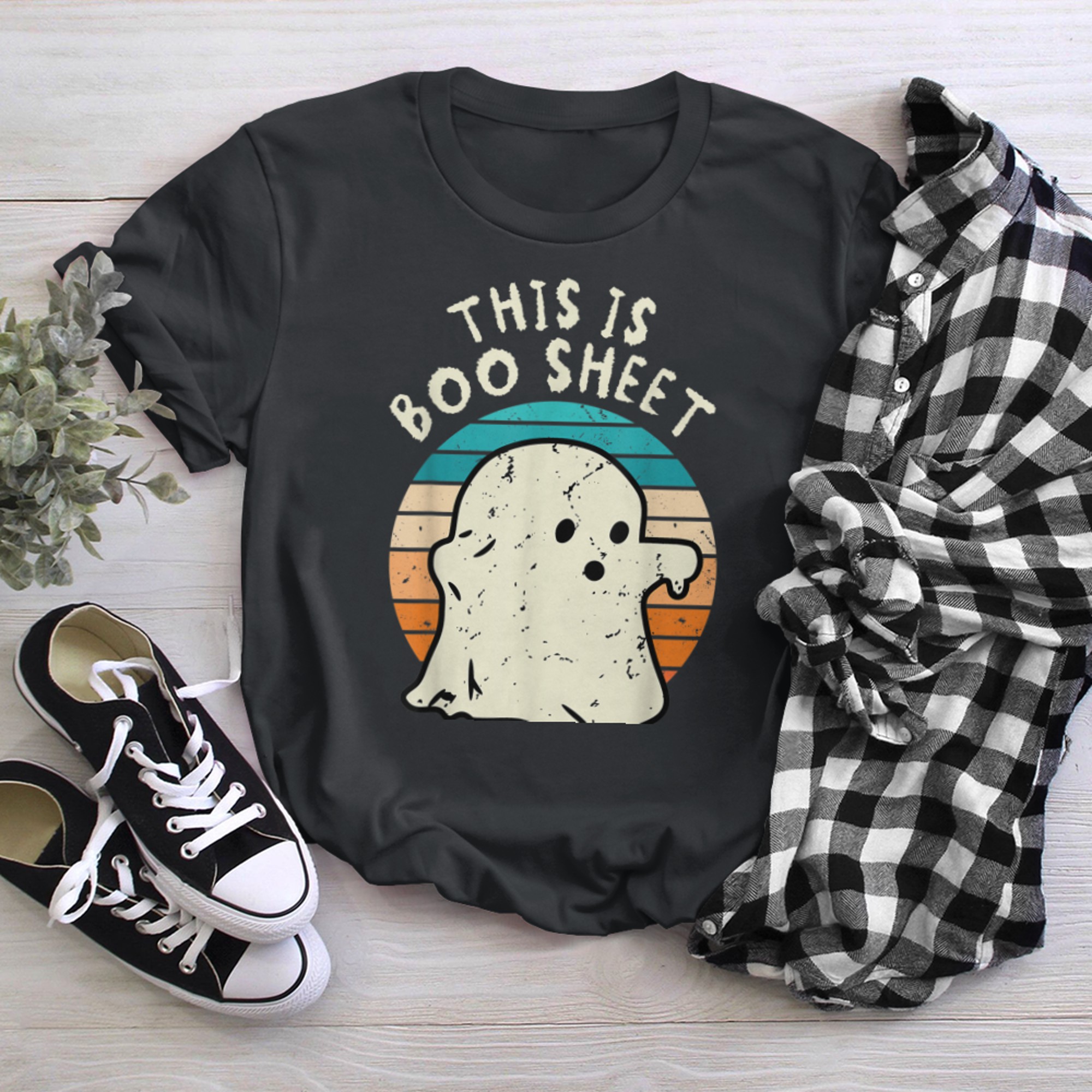 This Is Boo Sheet Ghost Retro Halloween Costume Men Women - 2023-09-12T162908.848 t-shirt black