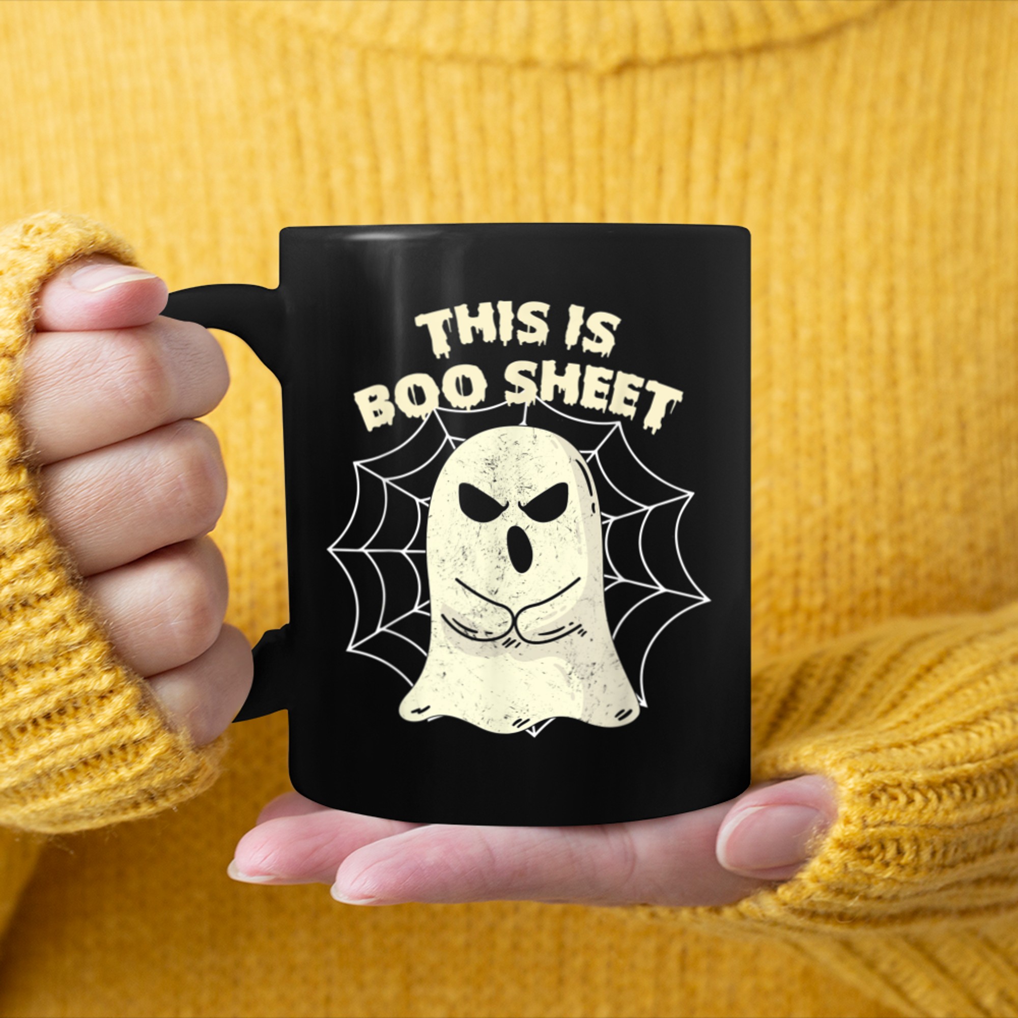 This Is Boo Sheet Ghost Retro Halloween Costume Men Women - 2023-09-12T162910.160 mug black