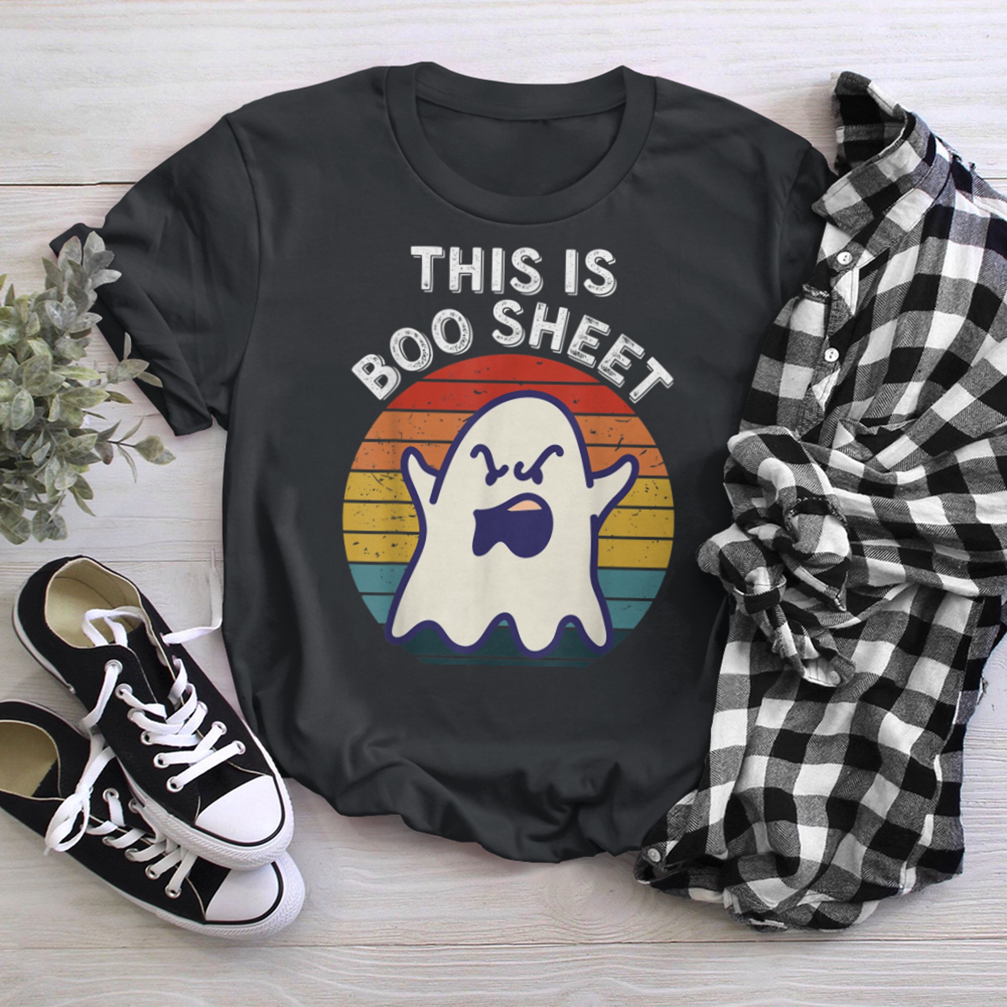 This Is Boo Sheet Ghost Retro Halloween Costume Men Women - 2023-09-12T162911.411 t-shirt black