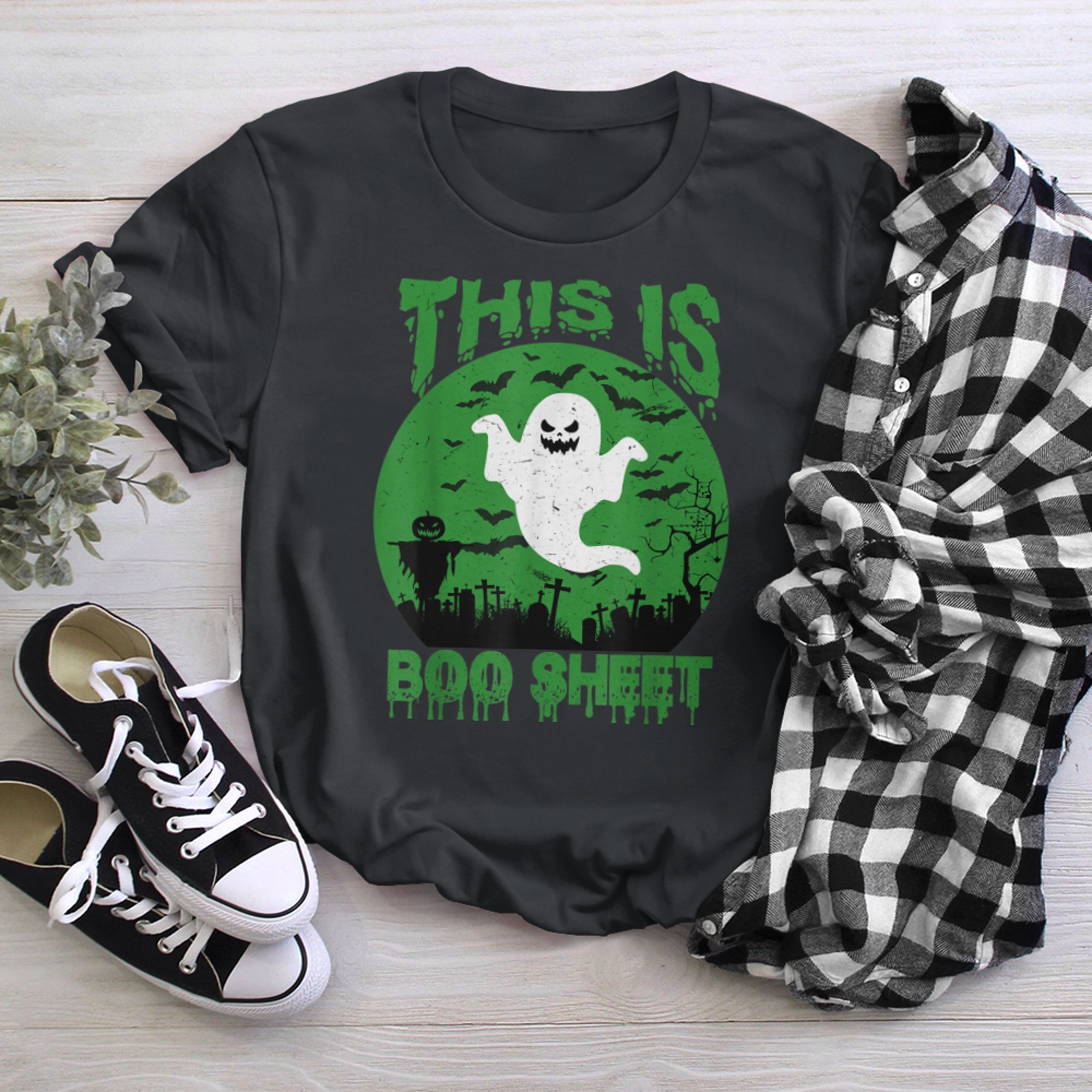 This Is Boo Sheet Ghost Retro Halloween Costume Men Women - 2023-09-12T162911.513 t-shirt black