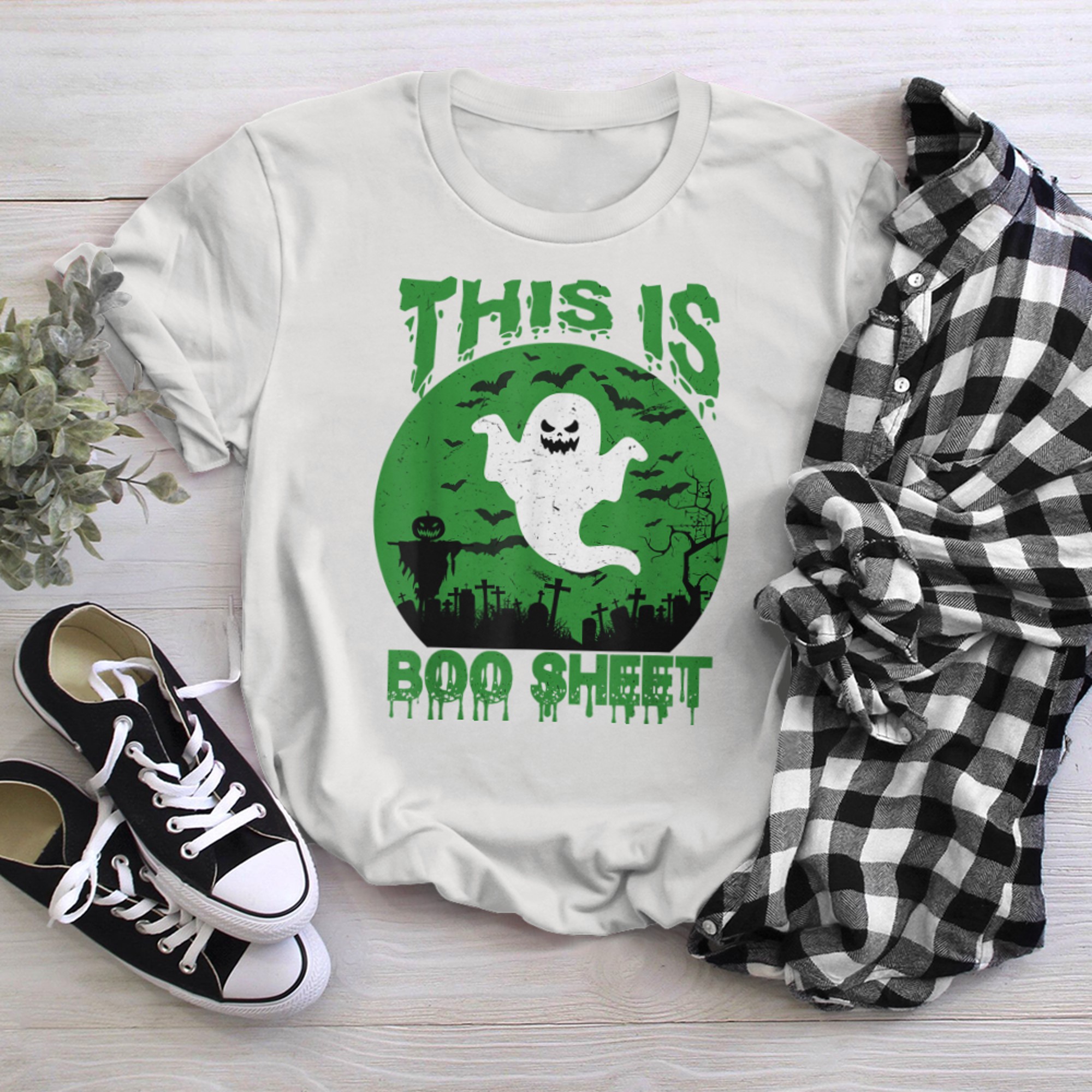 This Is Boo Sheet Ghost Retro Halloween Costume Men Women - 2023-09-12T162911.513 t-shirt White