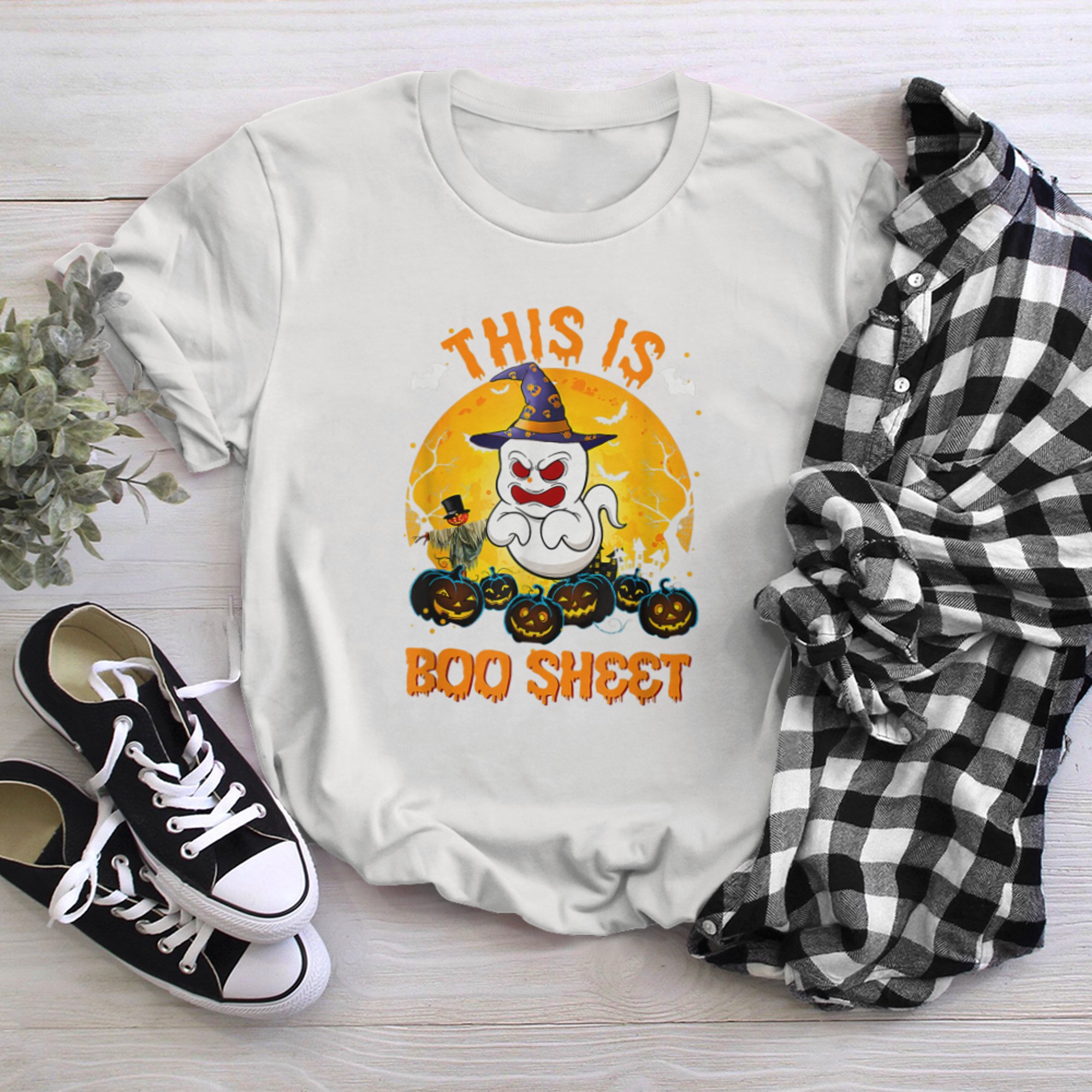 This Is Boo Sheet Ghost Retro Halloween Costume Men Women - 2023-09-12T162912.694 t-shirt White