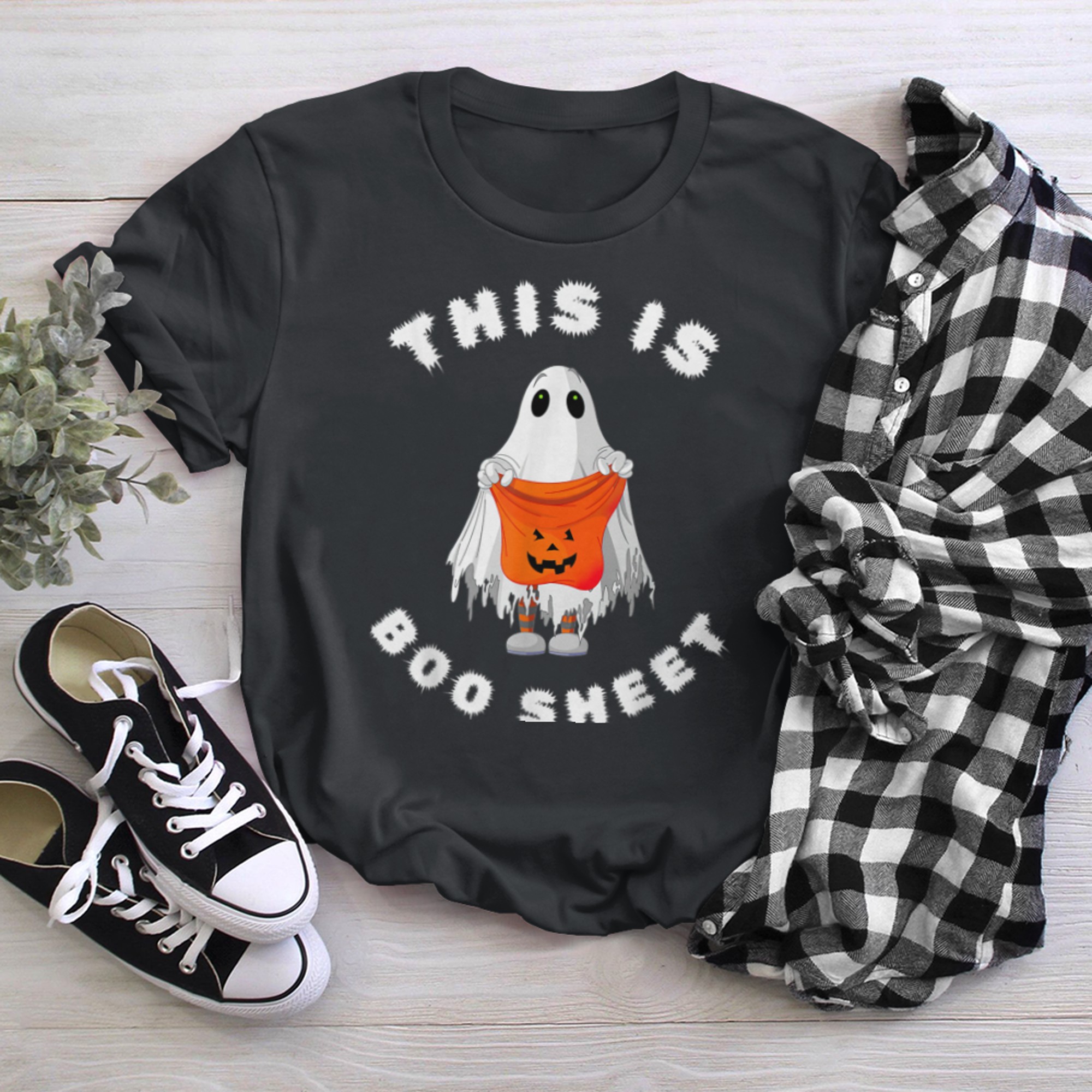 This Is Boo Sheet Ghost Retro Halloween Costume Men Women - 2023-09-12T162913.409 t-shirt black