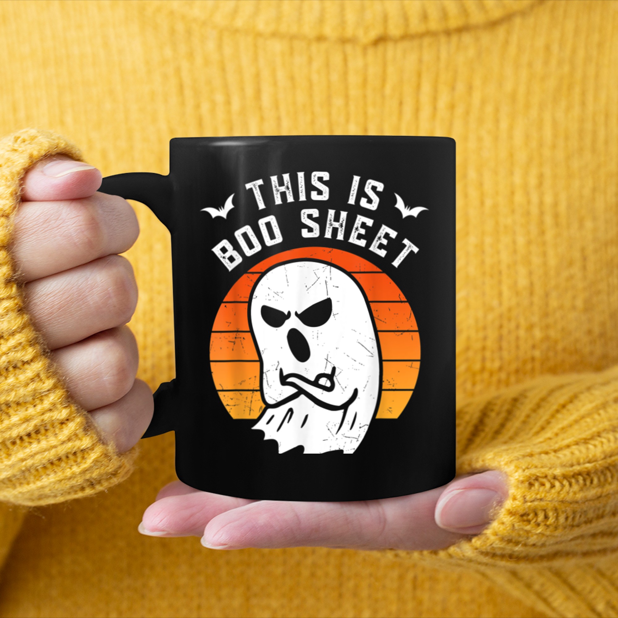 This Is Boo Sheet Ghost Retro Halloween Costume Men Women - 2023-09-12T162914.397 mug black