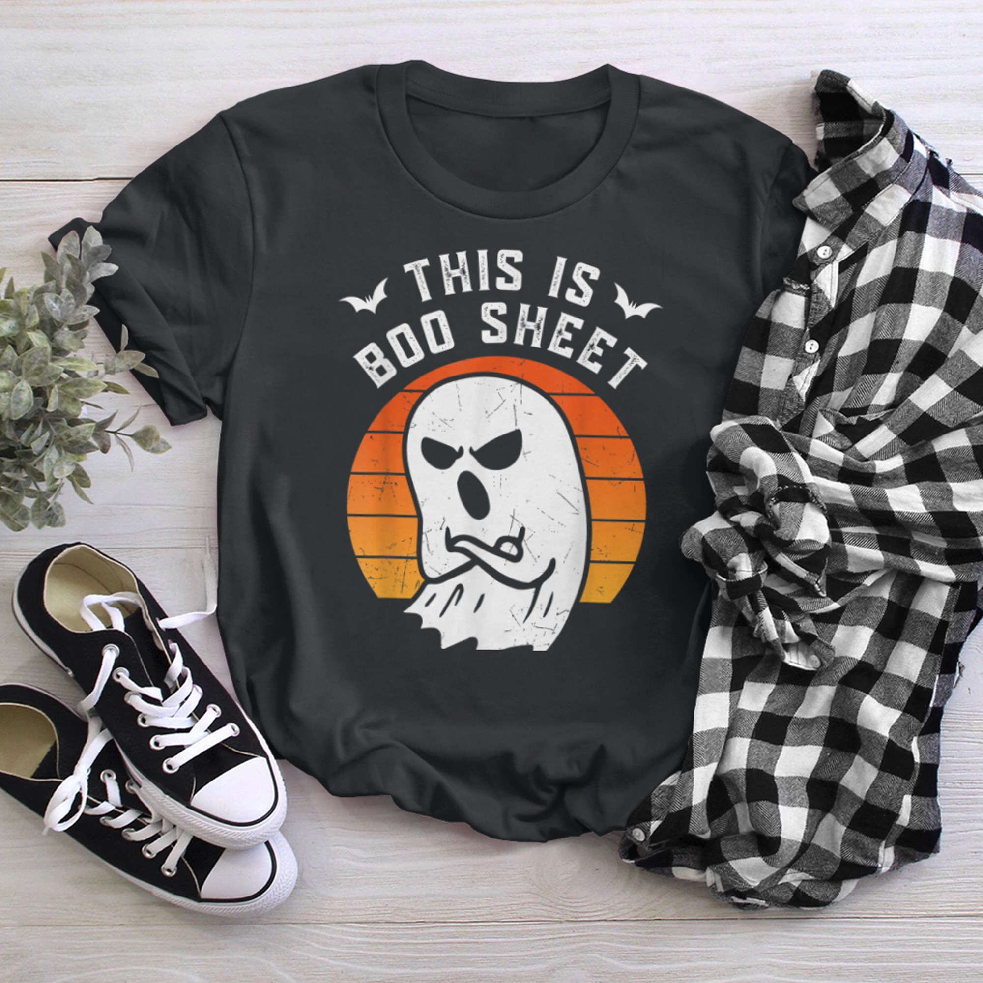 This Is Boo Sheet Ghost Retro Halloween Costume Men Women - 2023-09-12T162914.397 t-shirt black