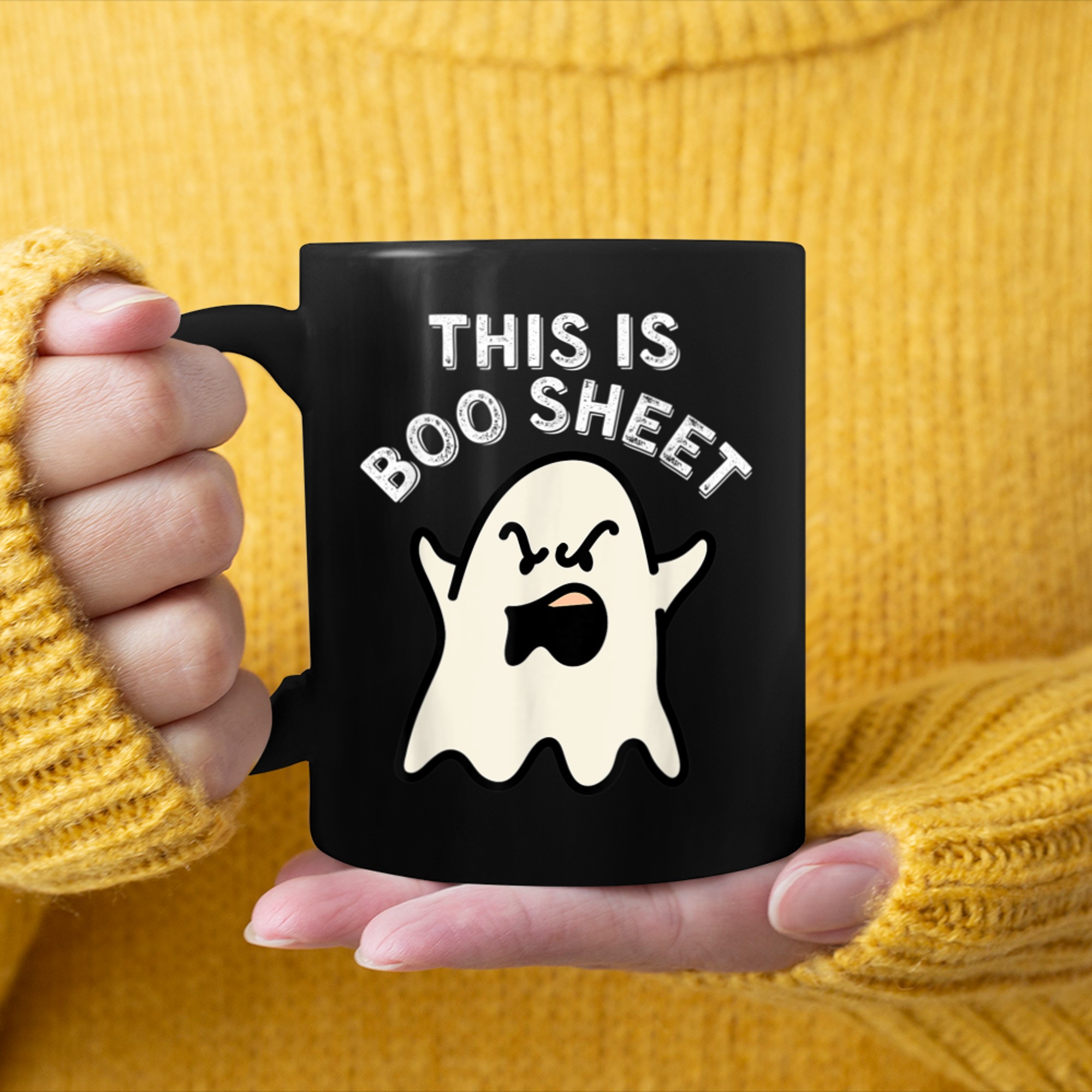 This Is Boo Sheet Ghost Retro Halloween Costume Men Women - 2023-09-12T162915.740 mug black