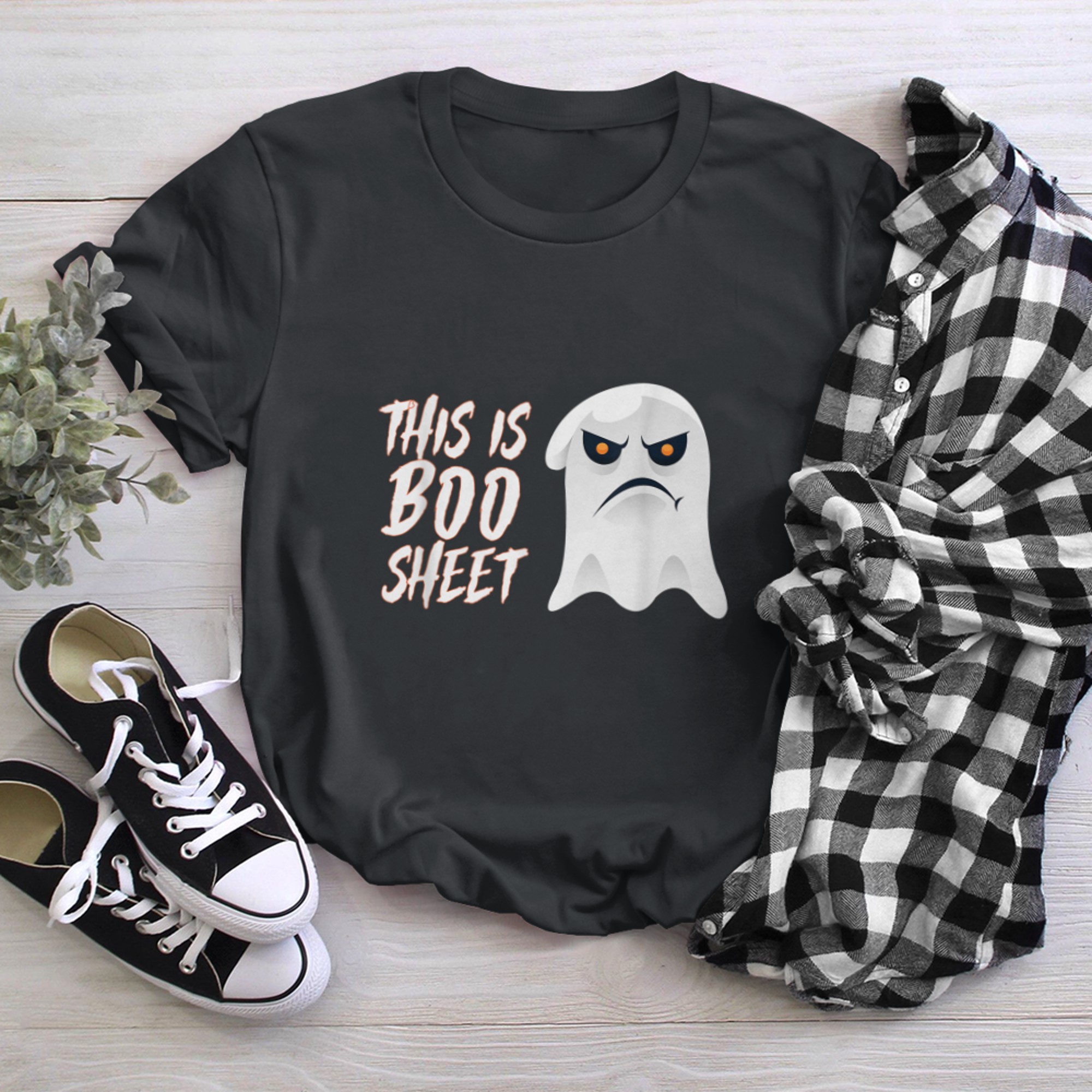 This Is Boo Sheet Ghost Retro Halloween Costumes Funny t-shirt black