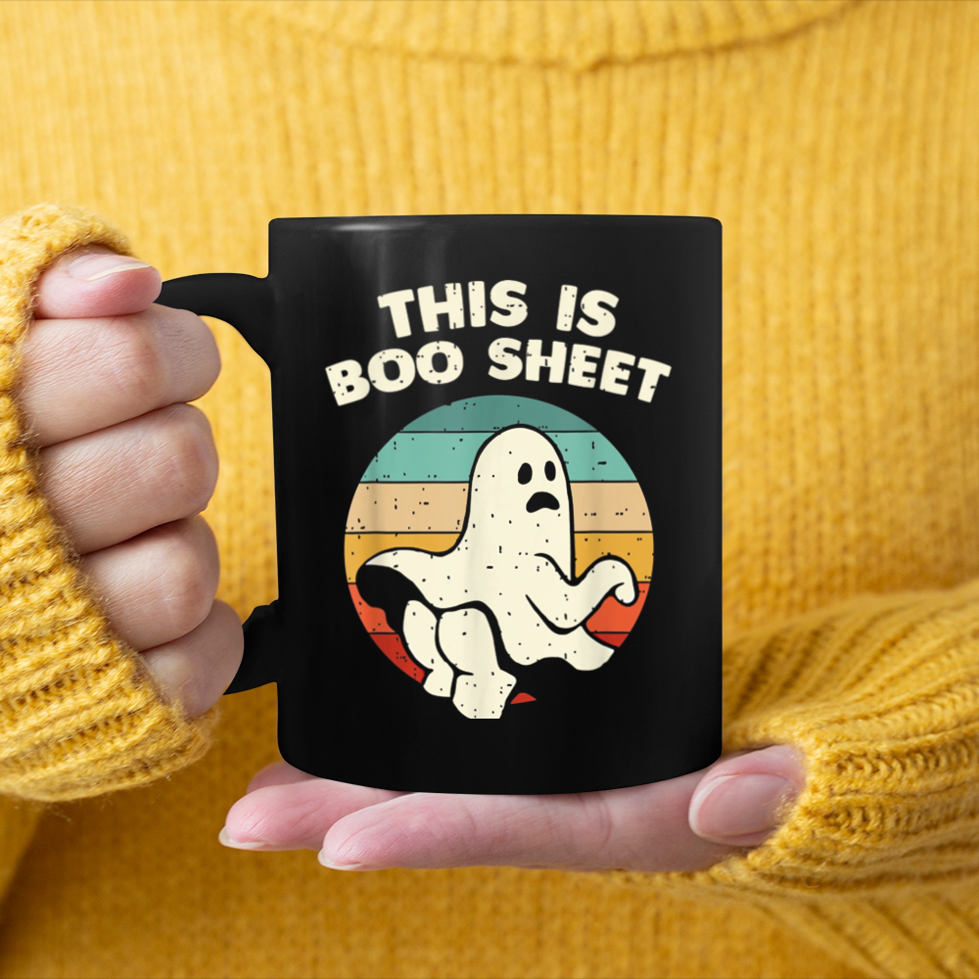 This Is Boo Sheet Halloween (1) mug black