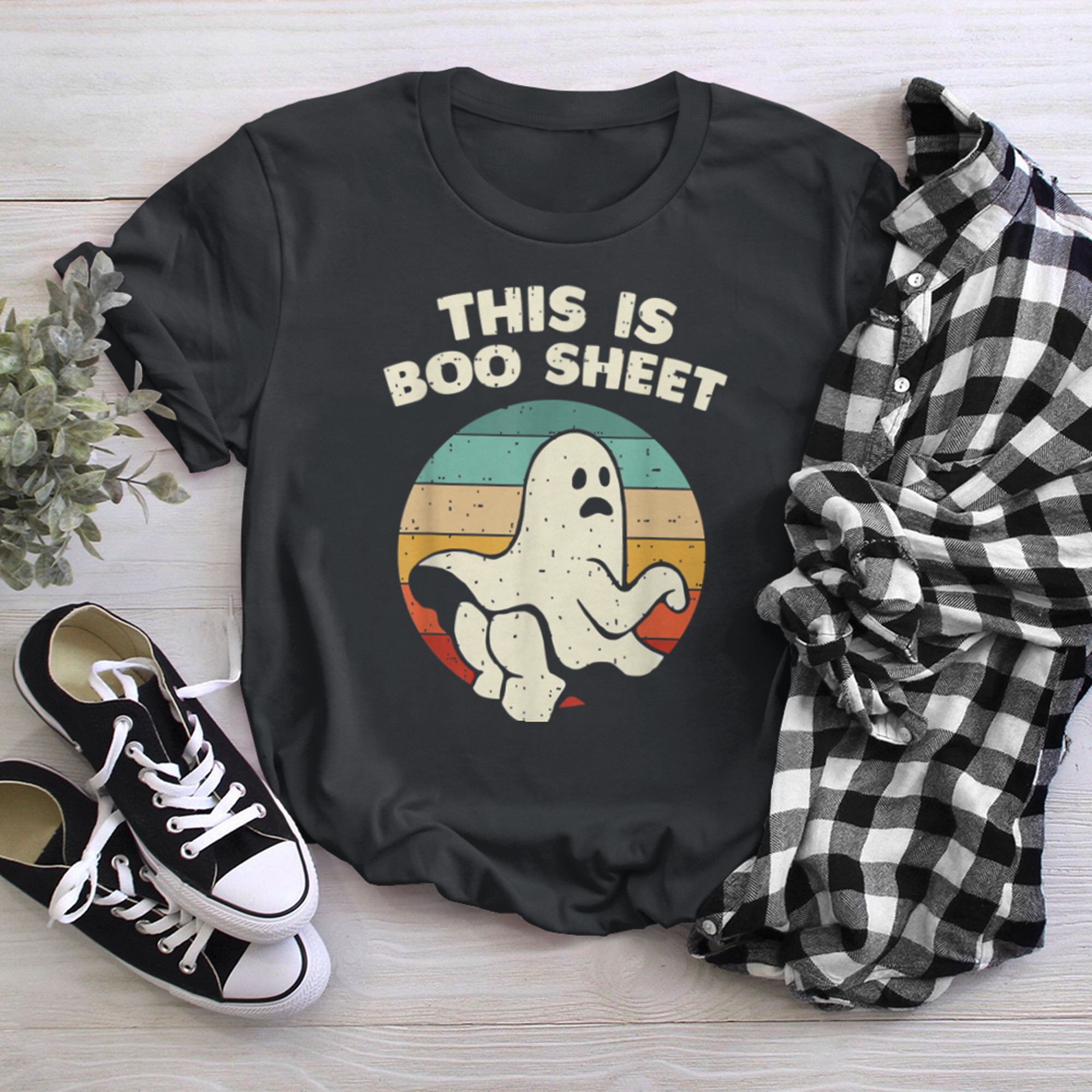 This Is Boo Sheet Halloween (1) t-shirt black