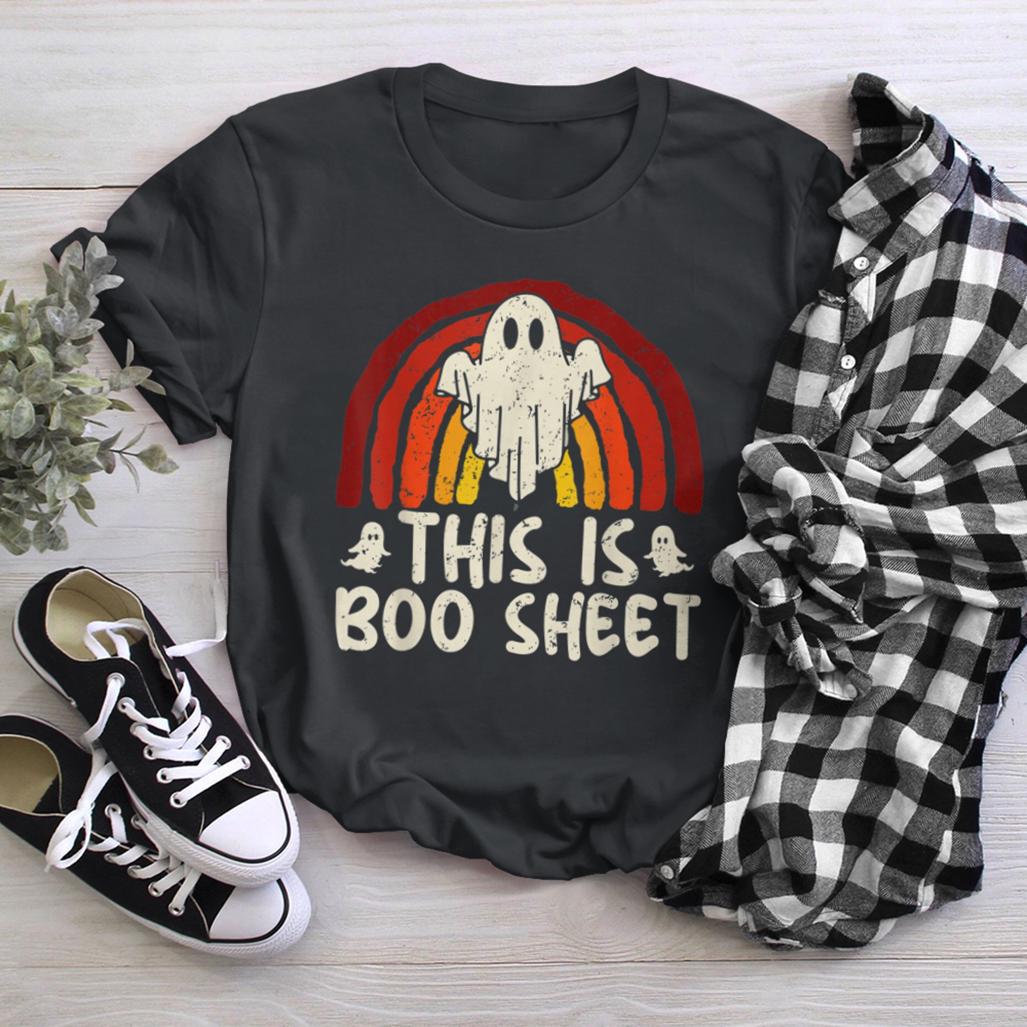 This Is Boo Sheet Halloween Ghost Pun, Funny Ghost Costume t-shirt black