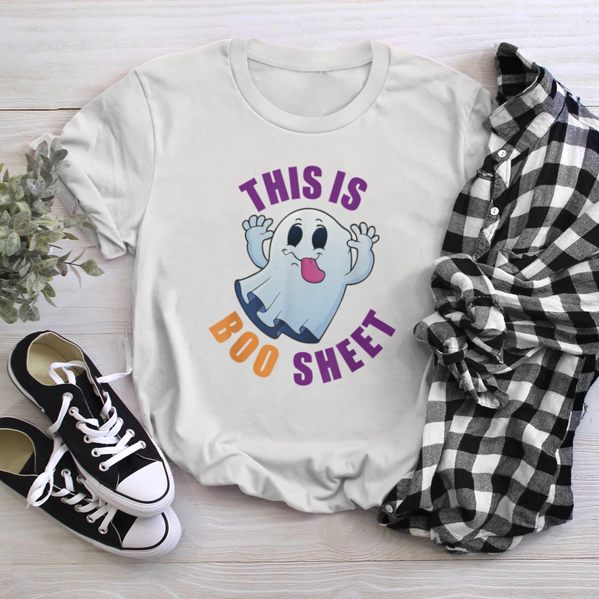 This Is Boo Sheet Halloween Men Women, Ghost Boo Sheet t-shirt White