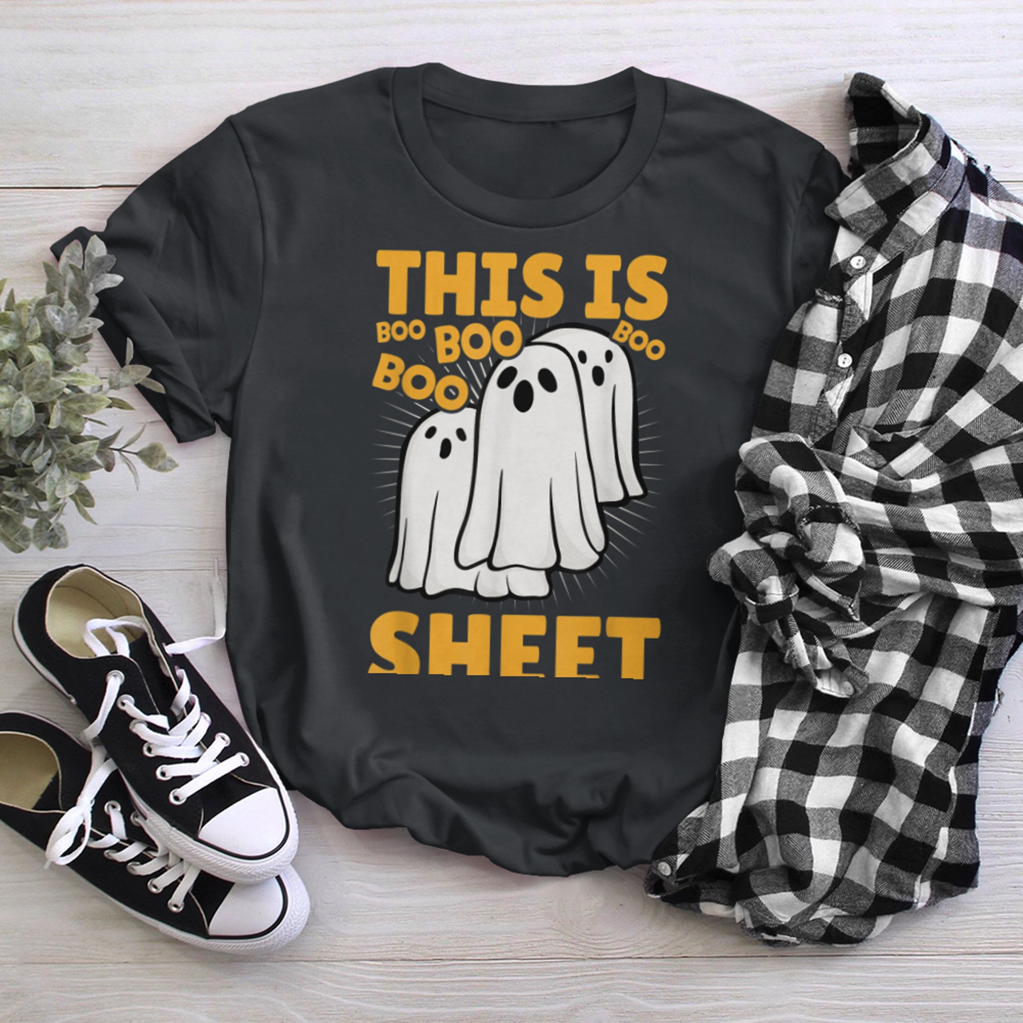 This is Boo Sheet Halloween t-shirt black