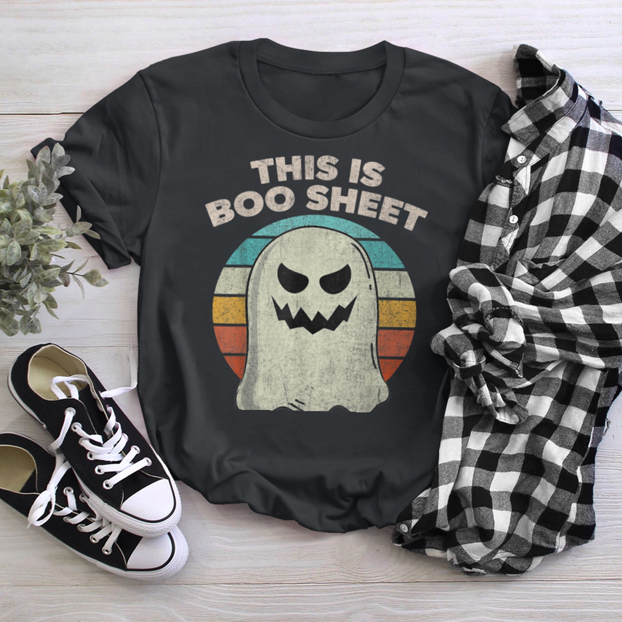 This Is Boo Sheet Happy Funny Halloween Costume t-shirt black