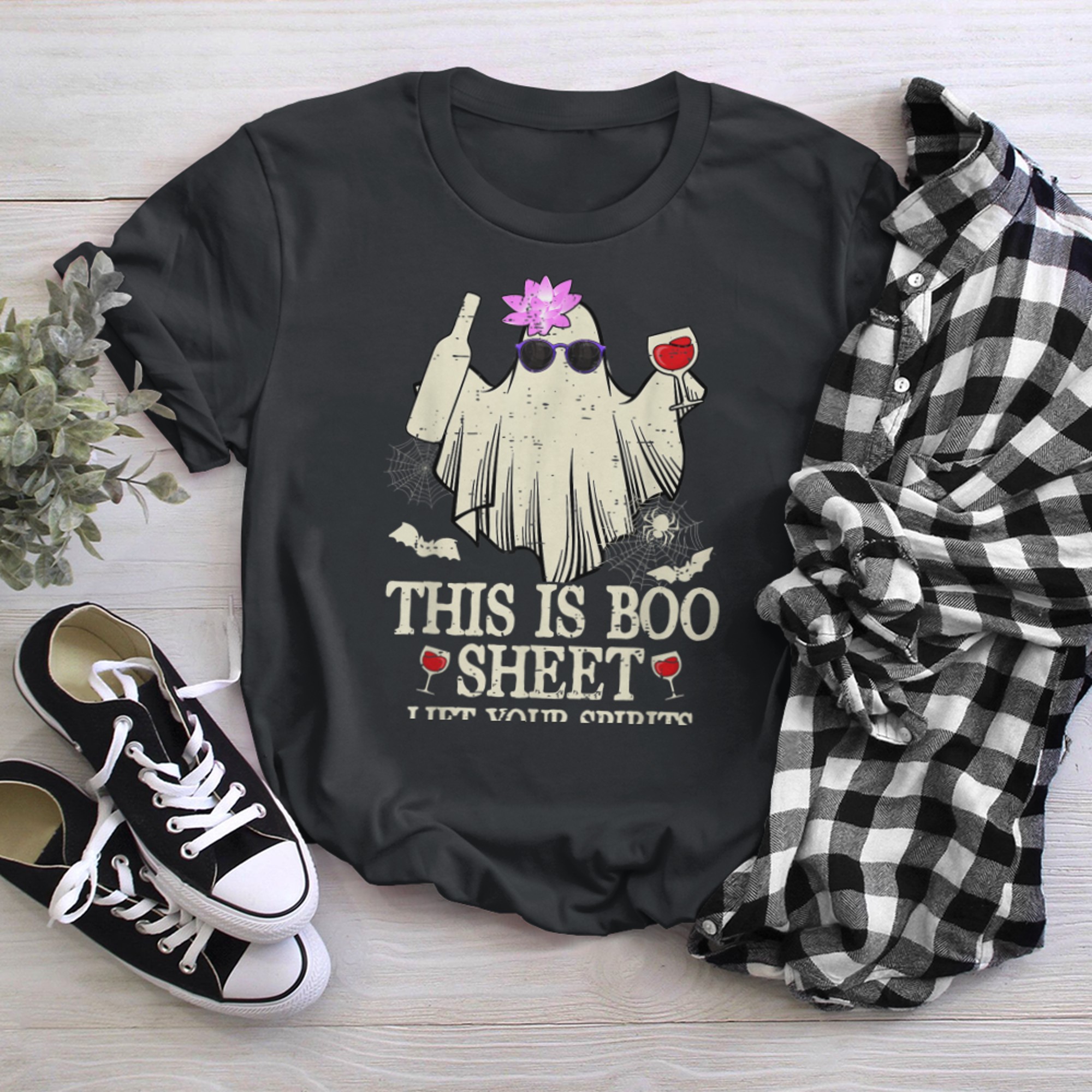 This is Boo Sheet Life Your Spirit Funny Ghost Halloween t-shirt black