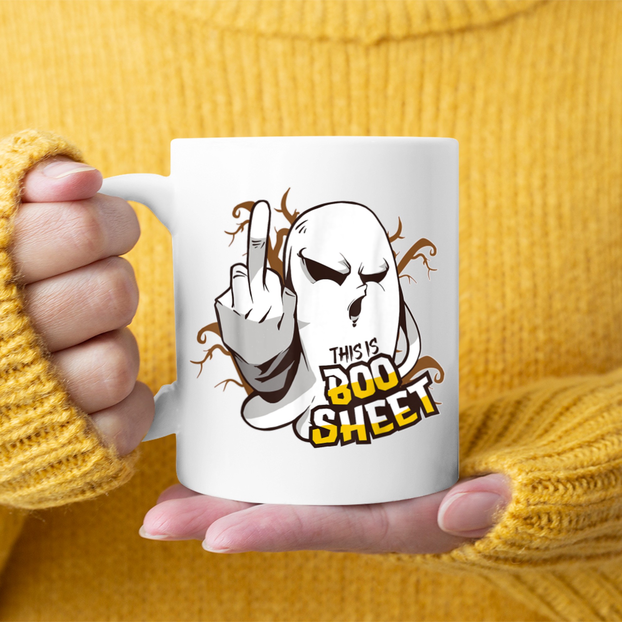 This is boo sheet mug white